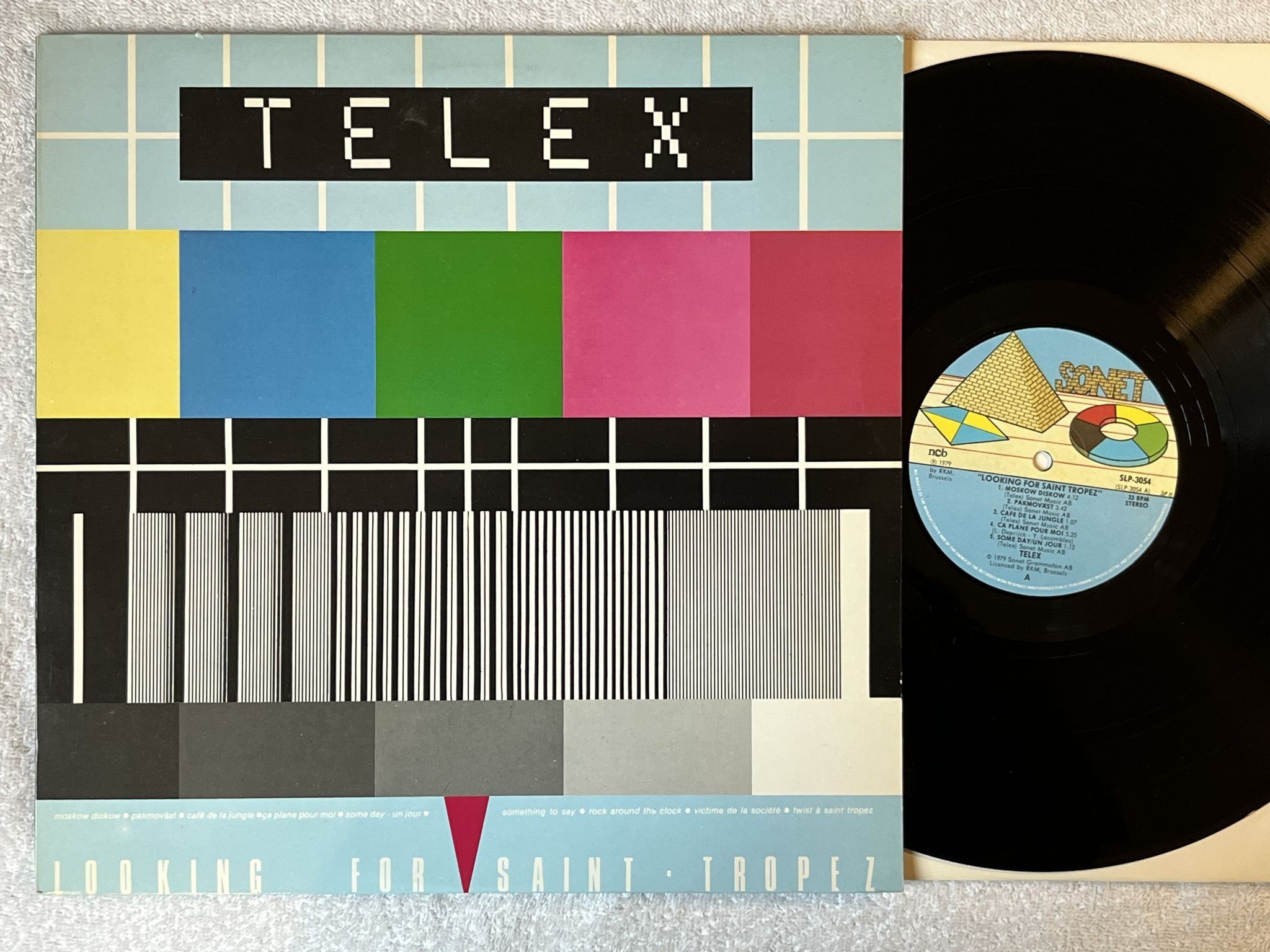 Omslagsbild för skivan TELEX looking for Saint Tropez LP -79 Swe SONET SLP-3054