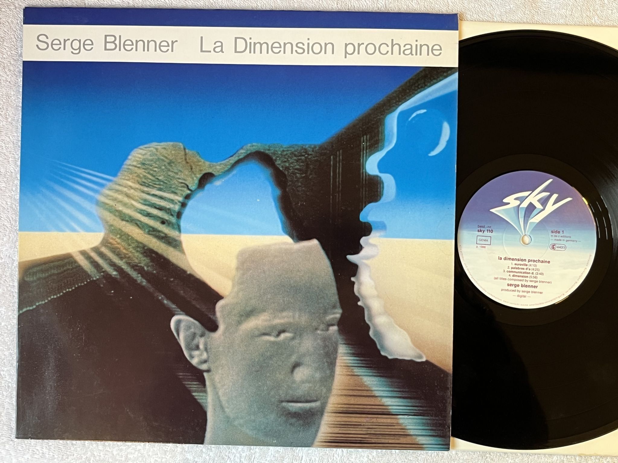Omslagsbild för skivan SERGE BLENNER la dimension prochaine LP -86 Ger SKY 110 *** BERLIN-SCHOOL ***