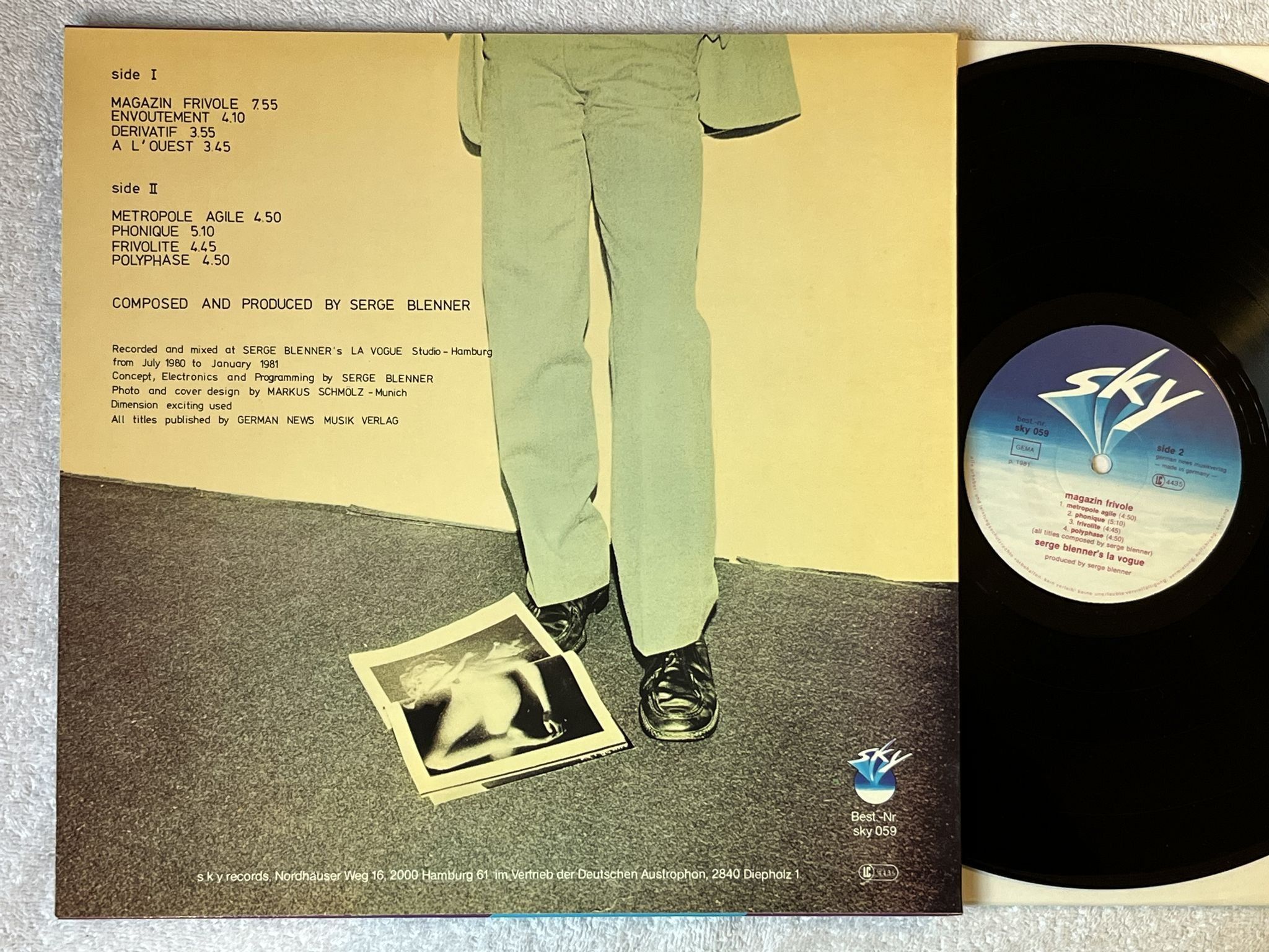 Omslagsbild för skivan SERGE BLENNER's La Vogue - Magazin Frivole LP -81 Ger SKY 059