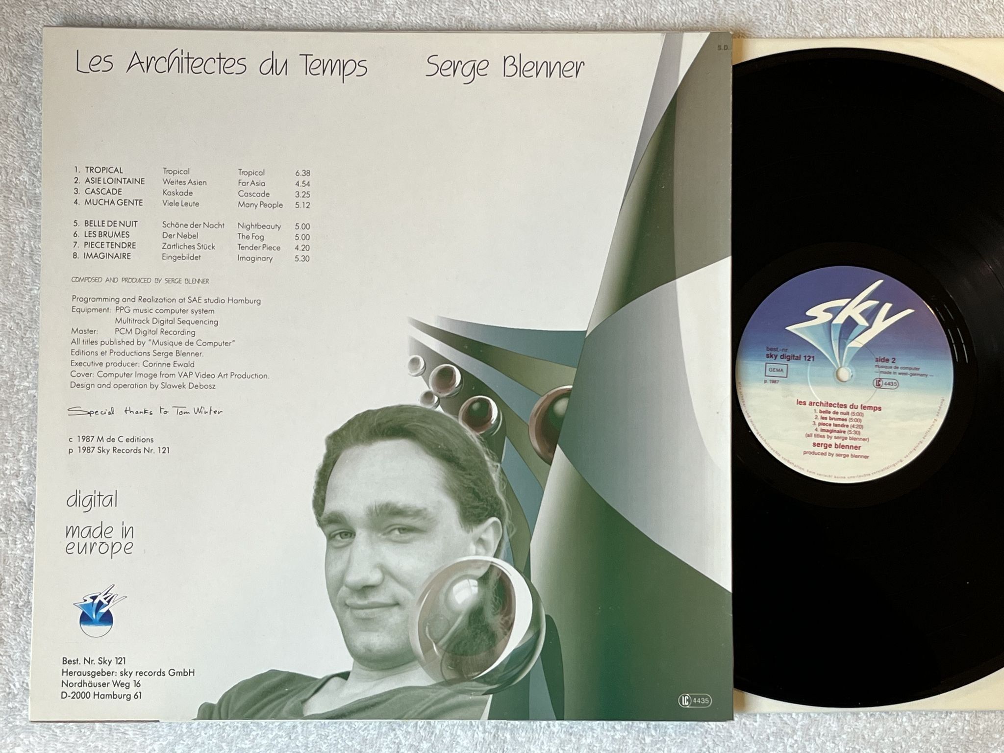 Omslagsbild för skivan SERGE BLENNER Les Architectes Du Temps LP -87 Ger SKY 121 *** BERLIN-SCHOOL ***