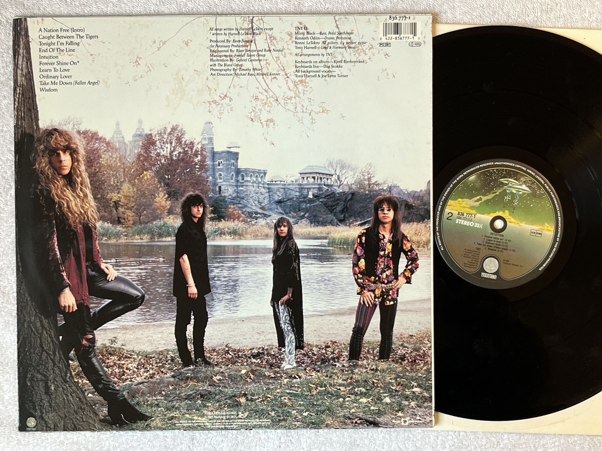 Omslagsbild för skivan TNT intuition LP -89 Hol VERTIGO 836777-1