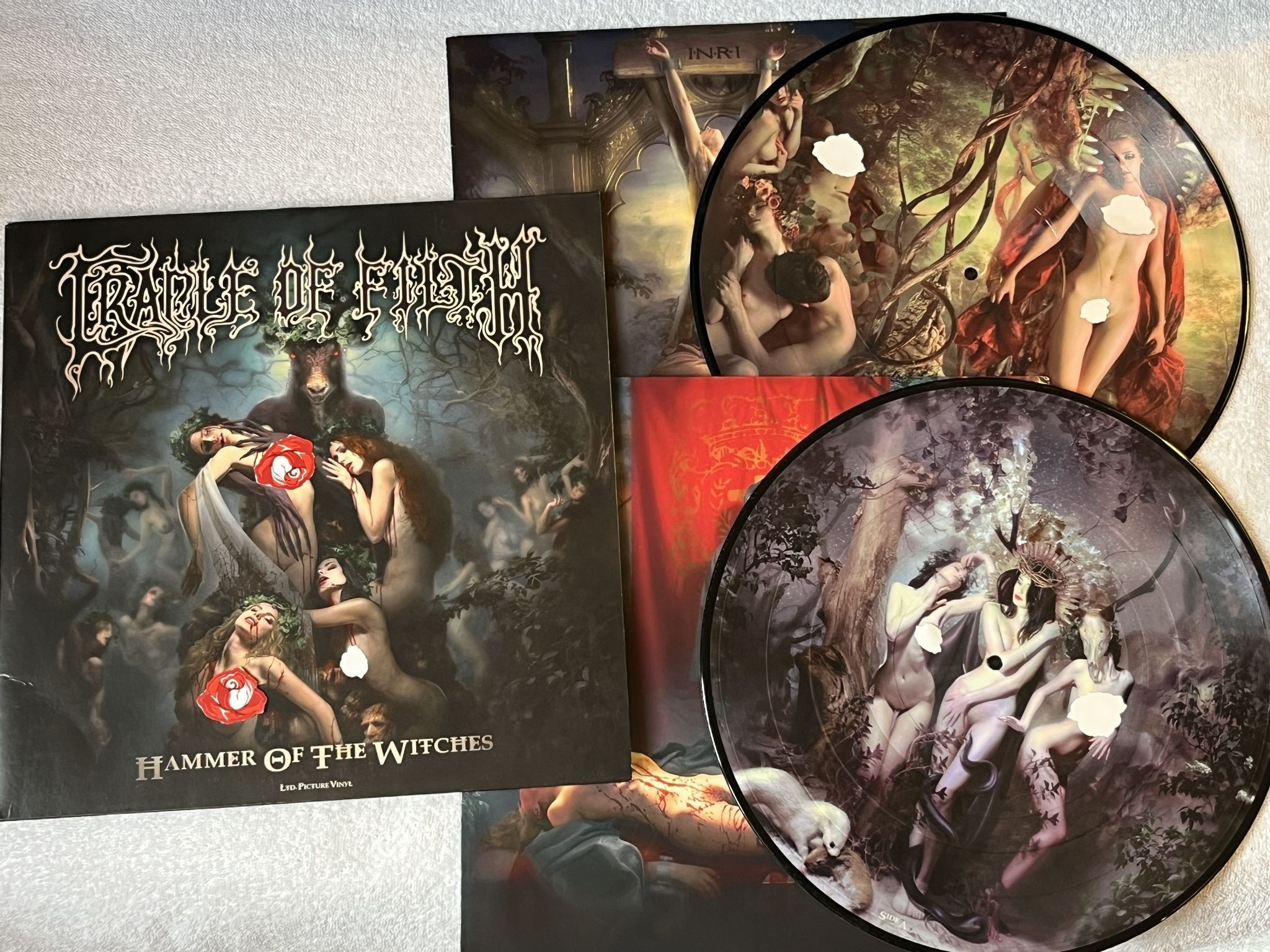 Omslagsbild för skivan CRADLE OF FILTH Hammer Of The Witches 2xLP 2015 Picture disc ** BLACK METAL ***