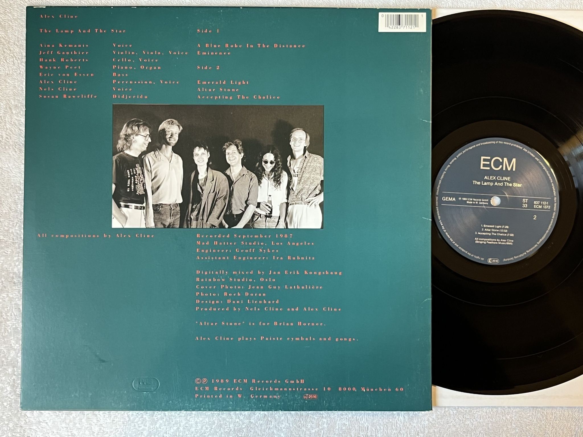 Omslagsbild för skivan ALEX CLINE The Lamp And The Star LP -89 Ger ECM 1372