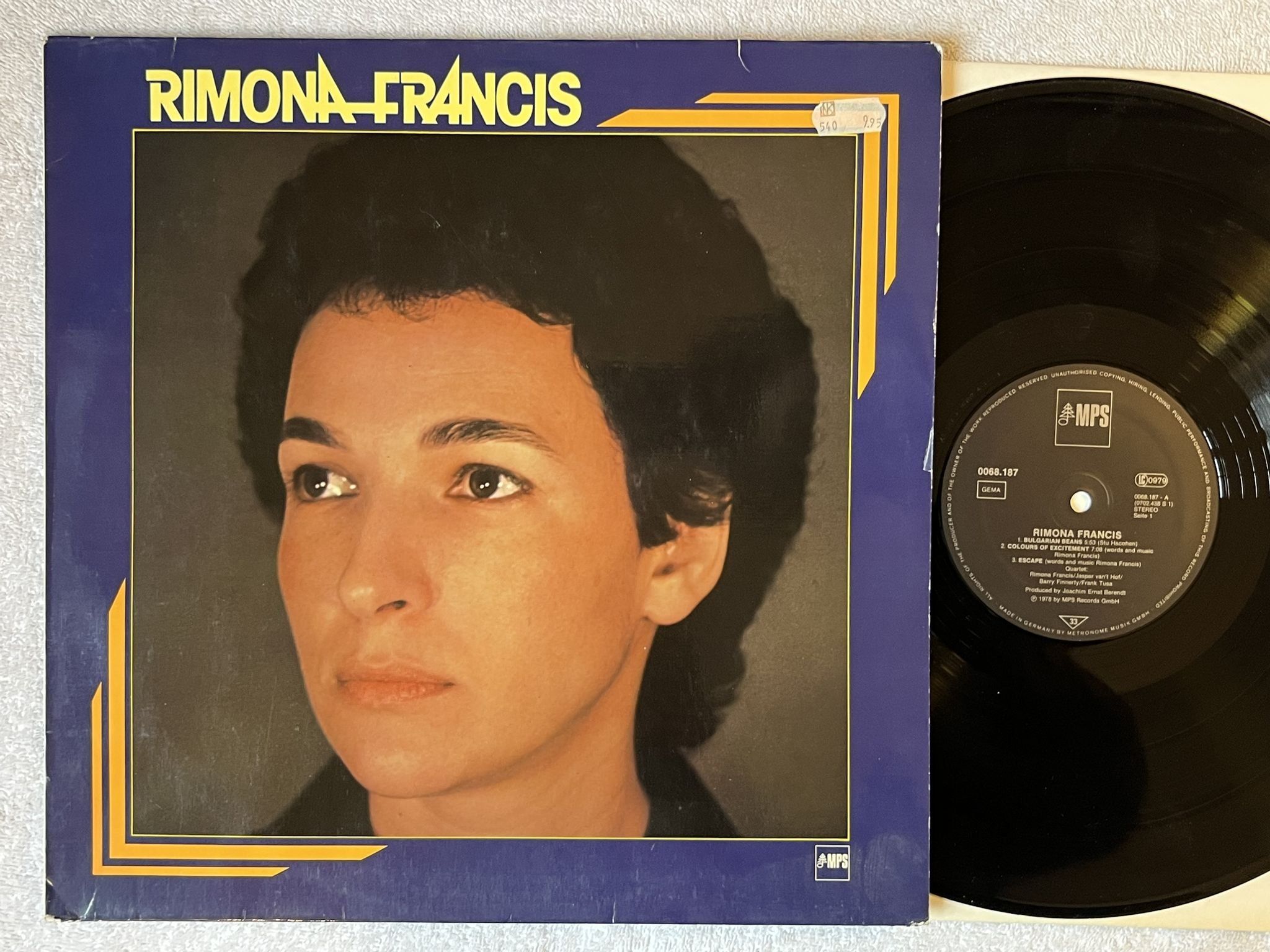 Omslagsbild för skivan RIMONA FRANCIS s/t LP -78 Ger MPS 0068187 ** FEMALE VOCAL JAZZ ***