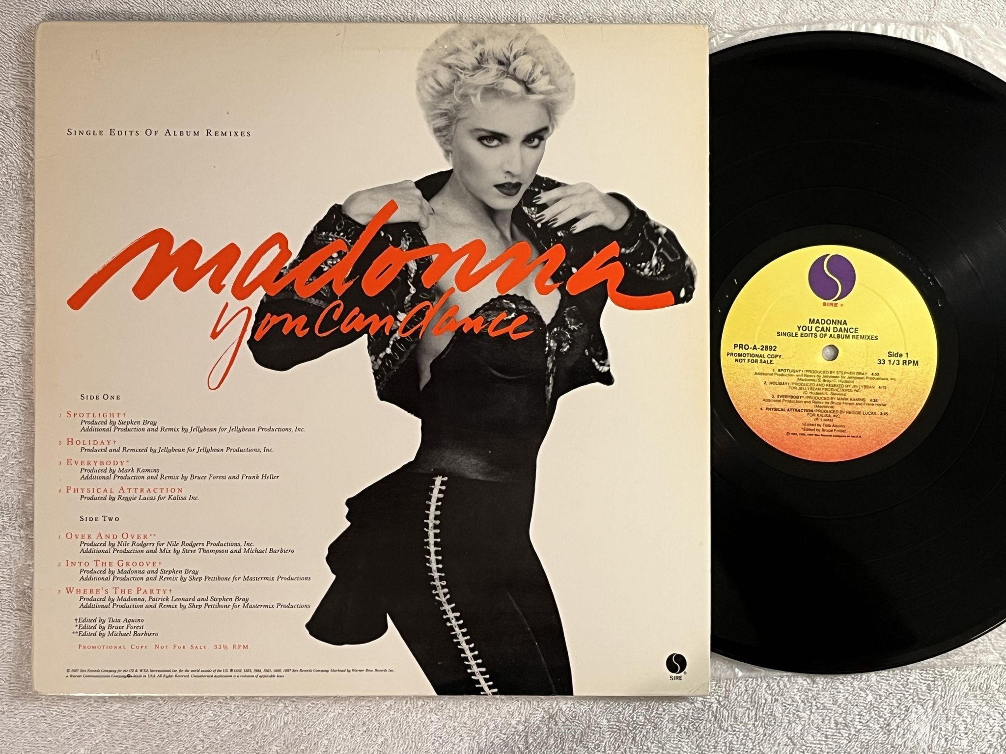 Omslagsbild för skivan MADONNA You Can Dance LP -87 US SIRE PRO-A-2892 ** RARE PROMO **