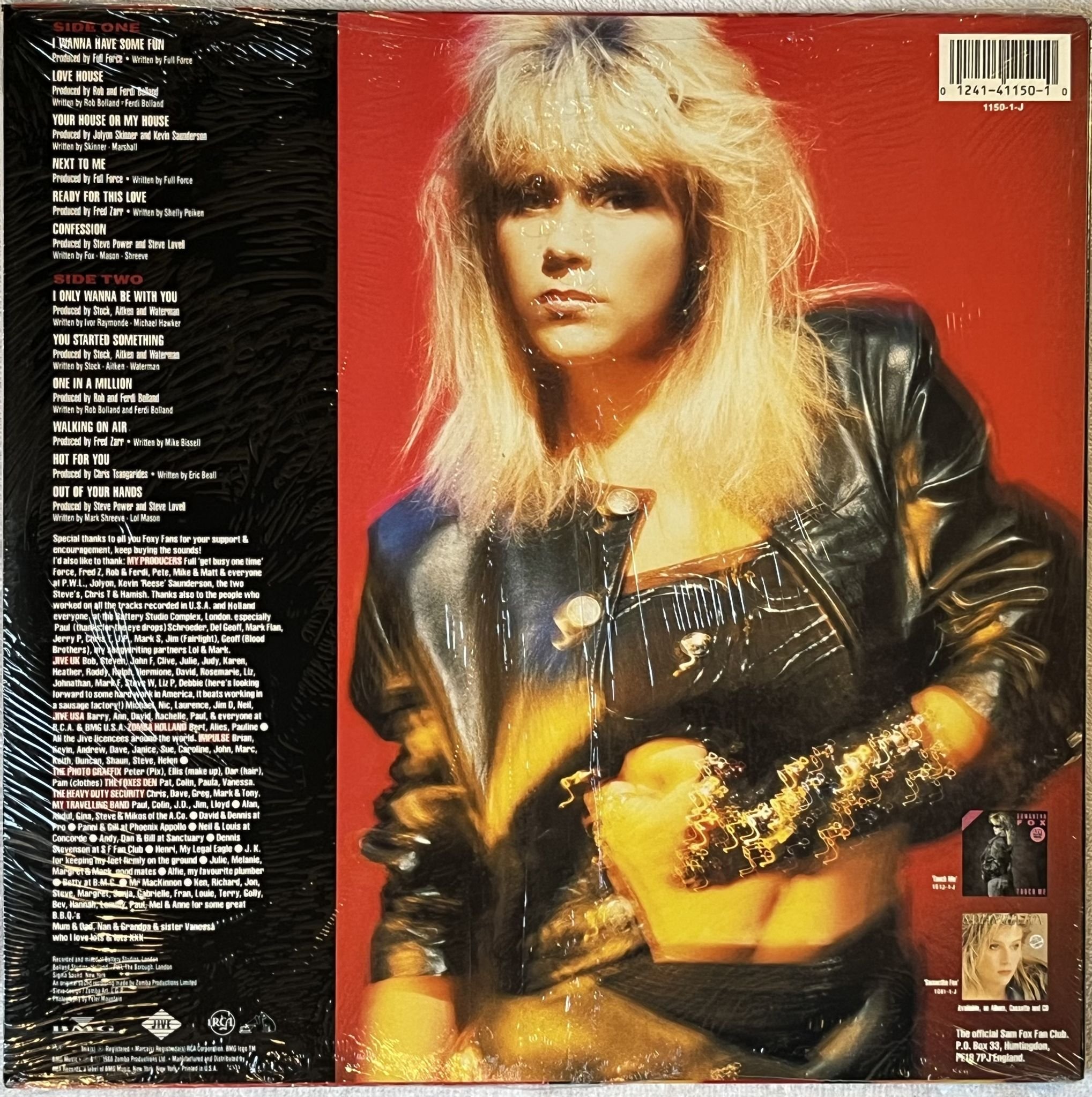 Omslagsbild för skivan SAMANTHA FOX I Wanna Have Some Fun LP -88 US JIVE 1150-1-J ** STILL SEALED **