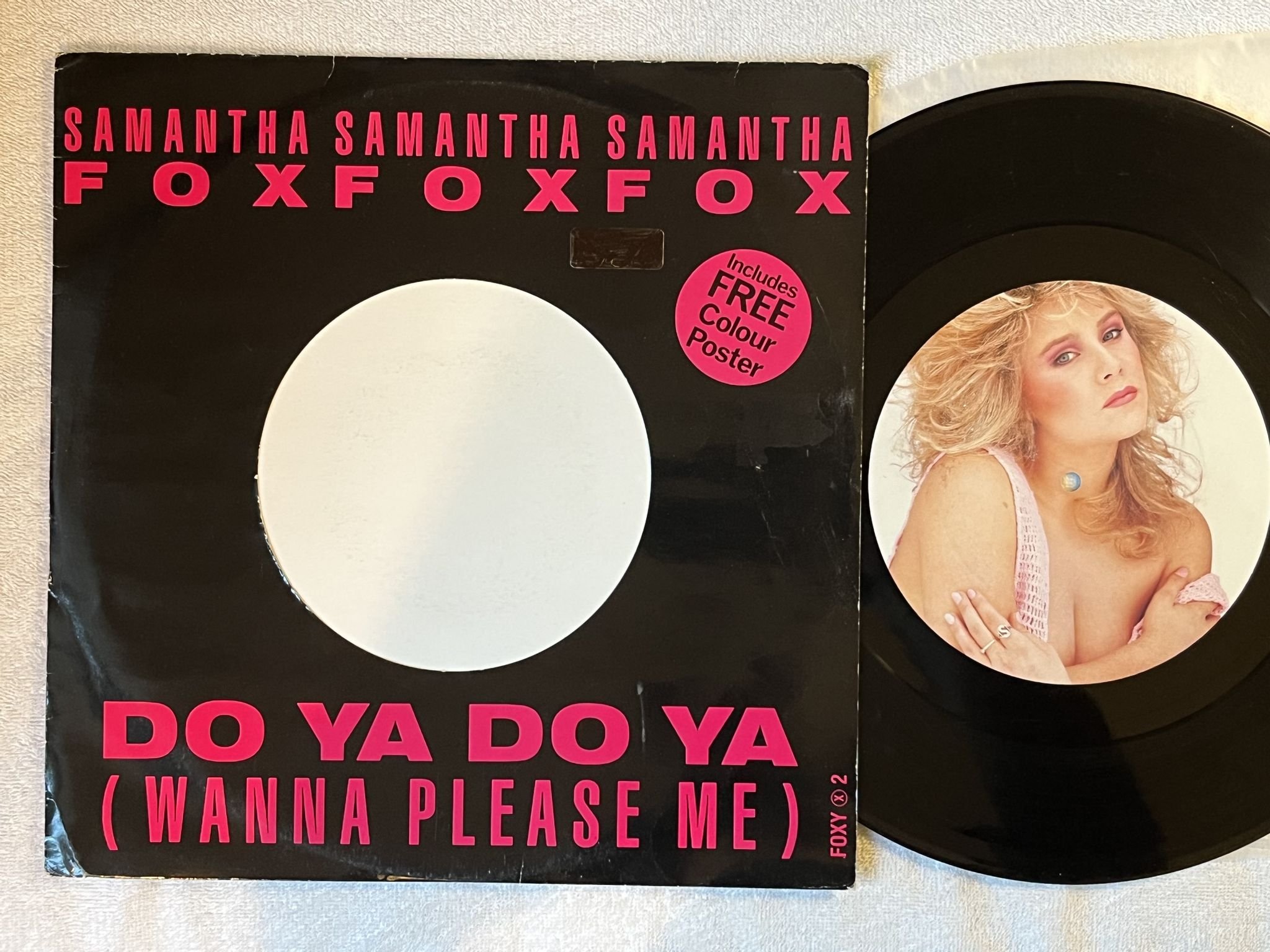 Omslagsbild för skivan SAMANTHA FOX Do ya do ya 12"single -86 UK JIVE FOXY X 2