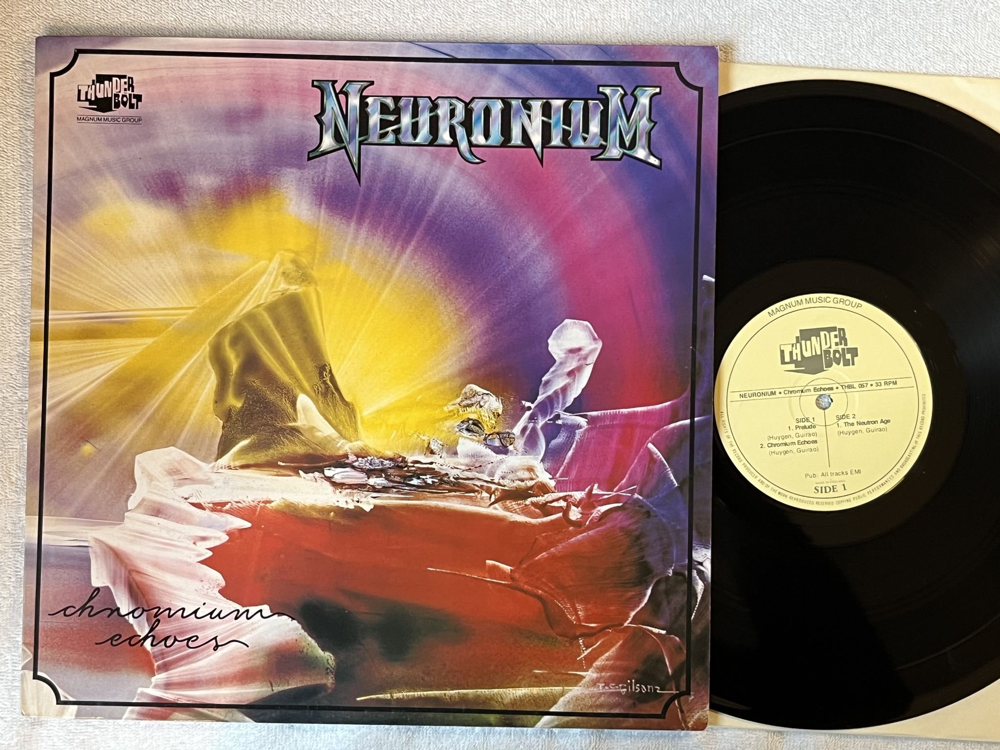 Omslagsbild för skivan NEURONIUM Chromium Echoes LP -88 UK THUNDERBOLT THBL 057