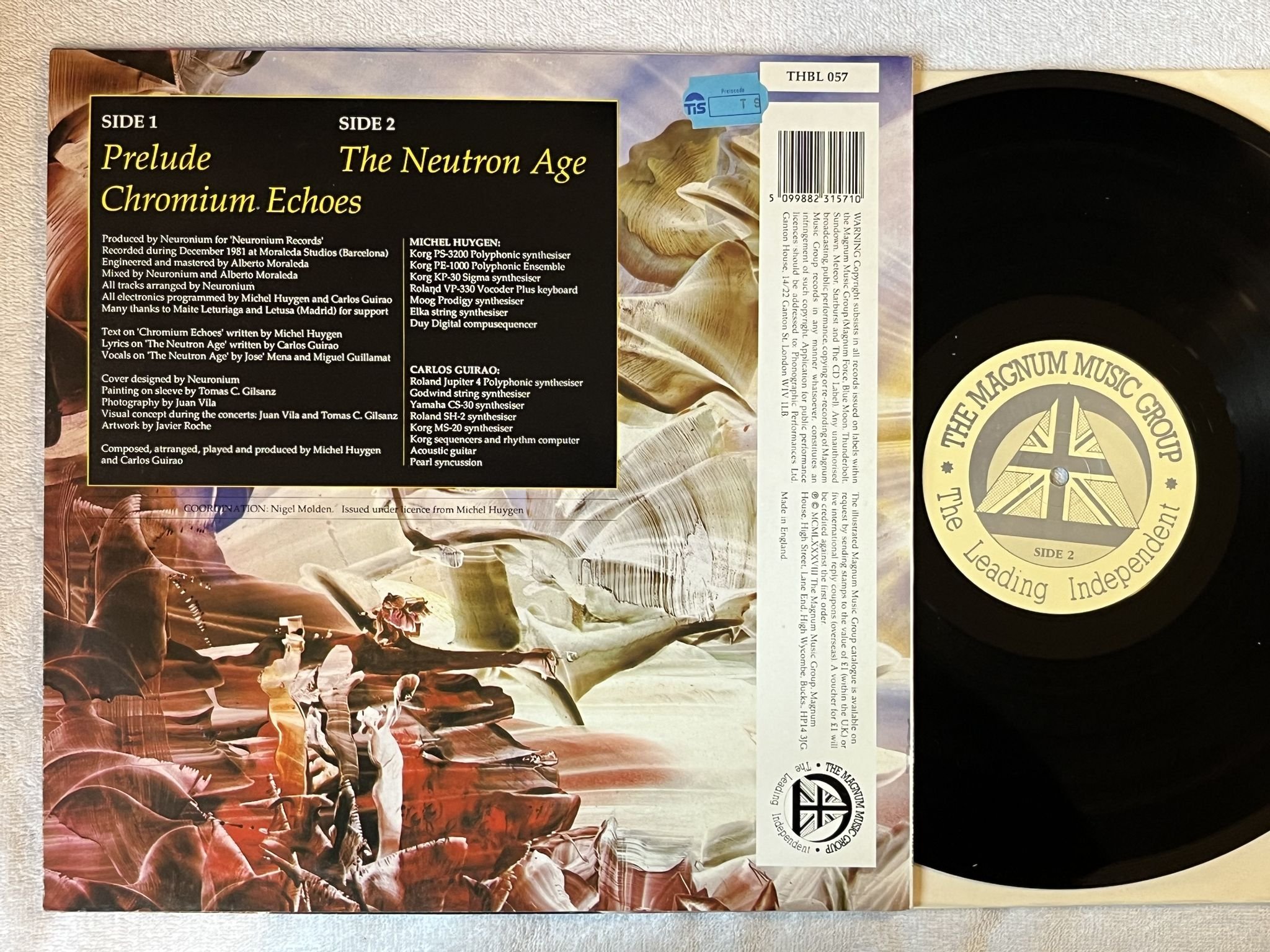 Omslagsbild för skivan NEURONIUM Chromium Echoes LP -88 UK THUNDERBOLT THBL 057