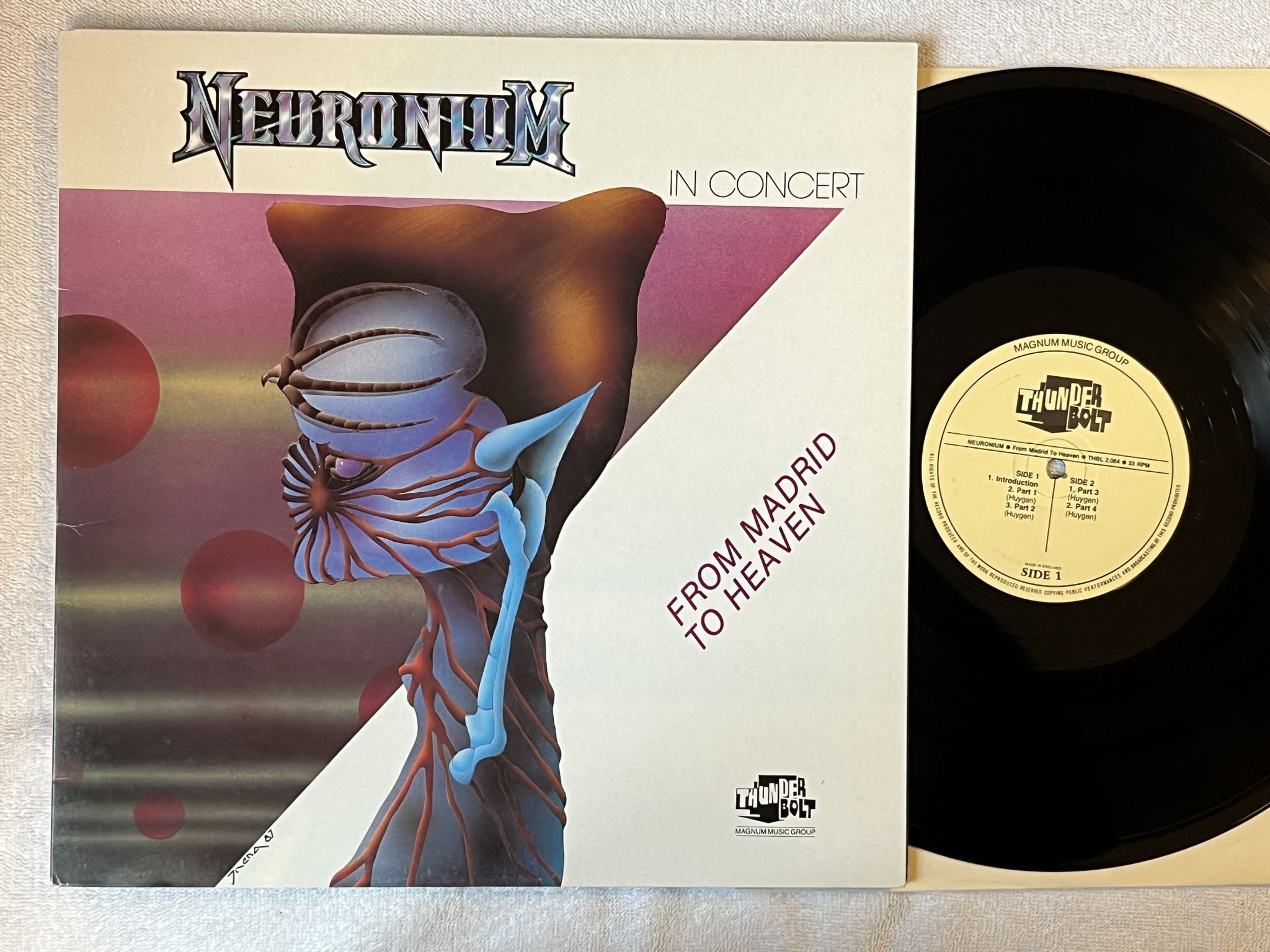 Omslagsbild för skivan NEURONIUM In Concert - From Madrid To Heaven LP UK THUNDERBOLT THBL 2064