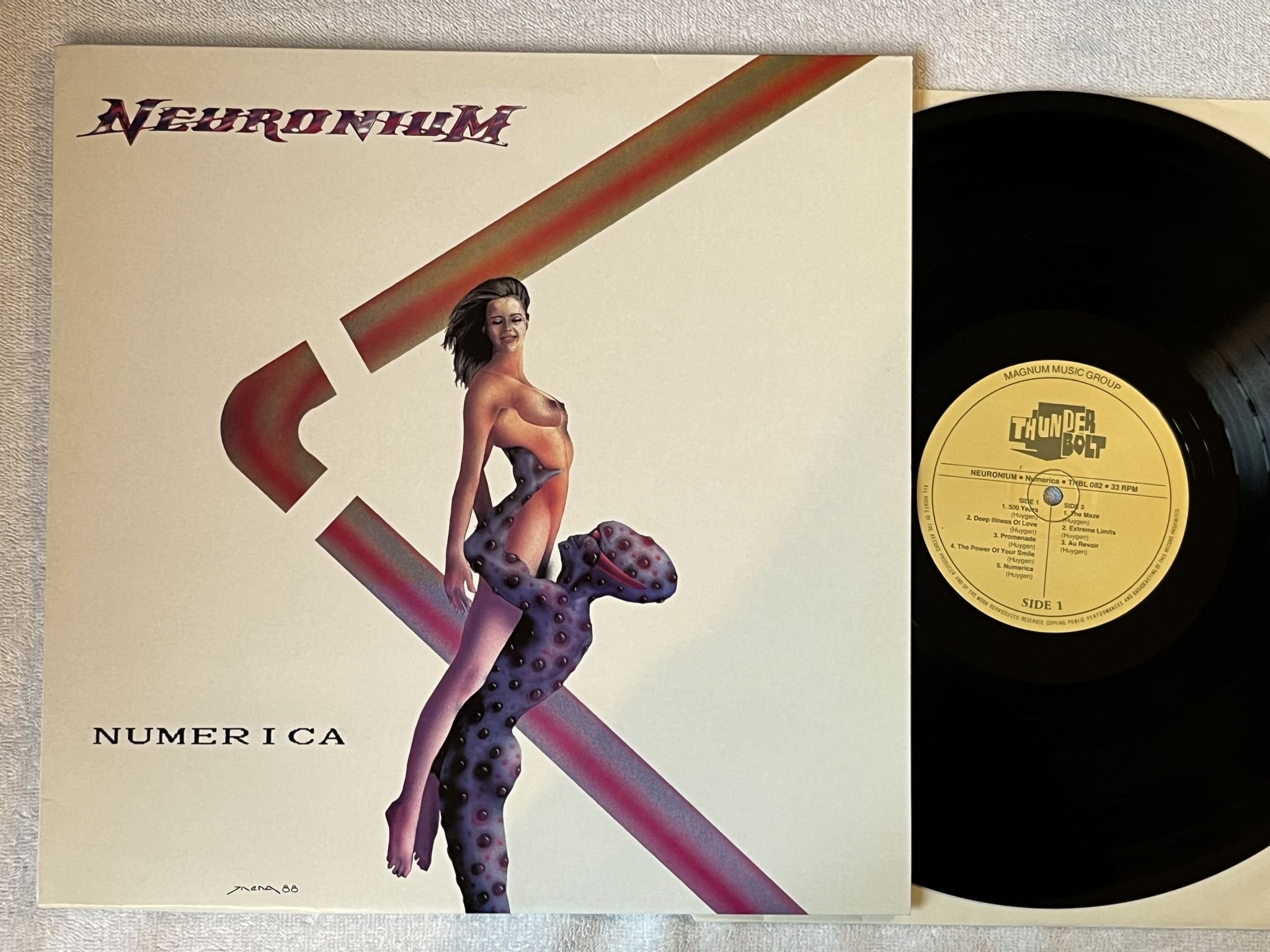 Omslagsbild för skivan NEURONIUM In Concert - Numerica LP UK THUNDERBOLT THBL 082