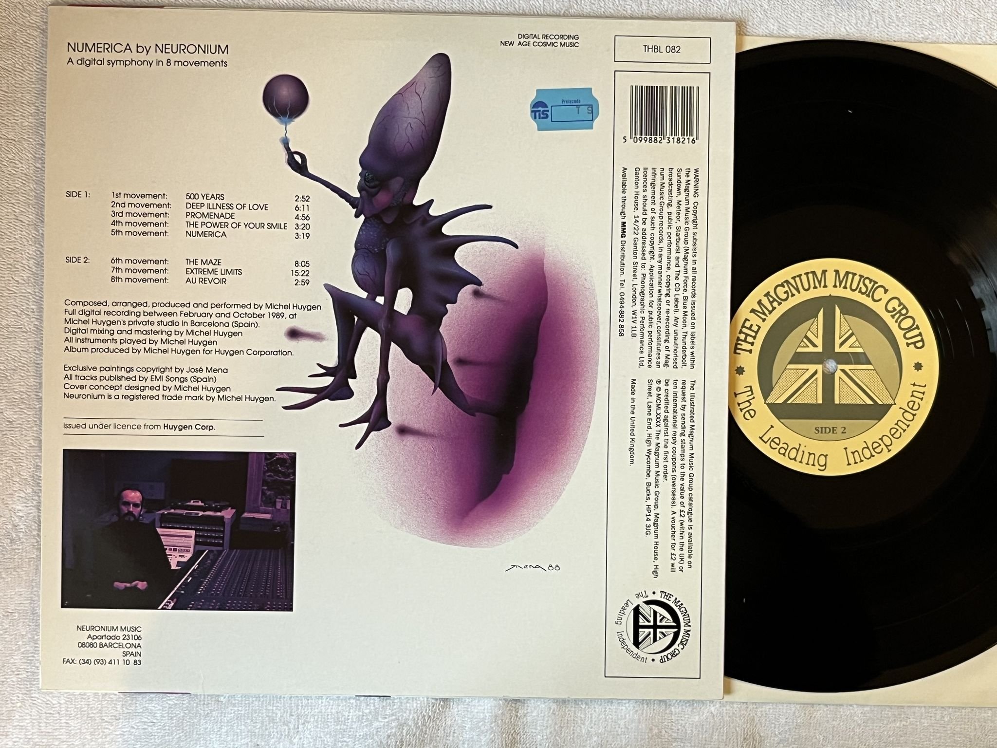 Omslagsbild för skivan NEURONIUM In Concert - Numerica LP UK THUNDERBOLT THBL 082