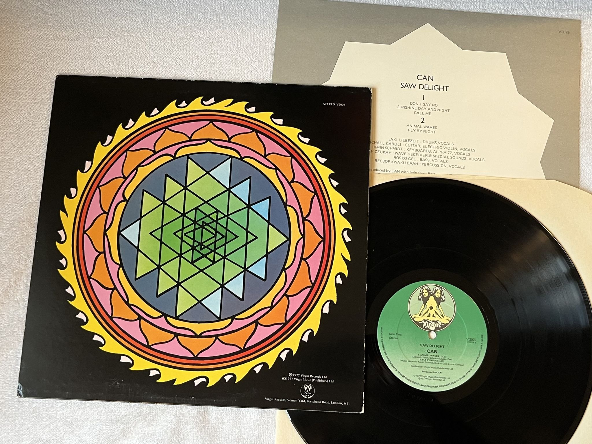 Omslagsbild för skivan CAN saw delight LP -77 UK VIRGIN V 2079 *** KRAUTROCK ***