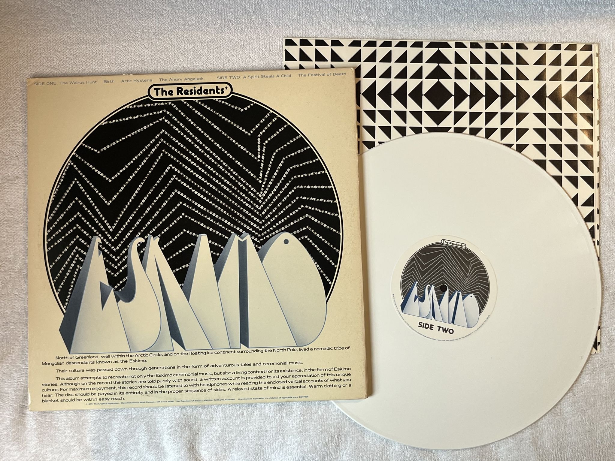 Omslagsbild för skivan THE RESIDENTS Eskimo LP -79 US RALPH ESK 7906 *** WHITE VINYL ***