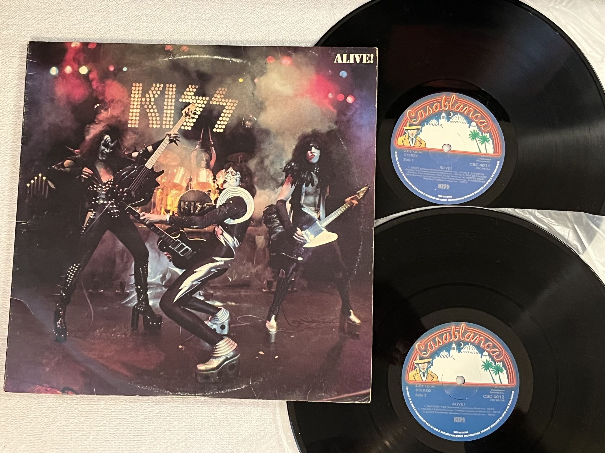 Omslagsbild för skivan KISS Alive! 2xLP -75 UK CASABLANCA CBSP 401