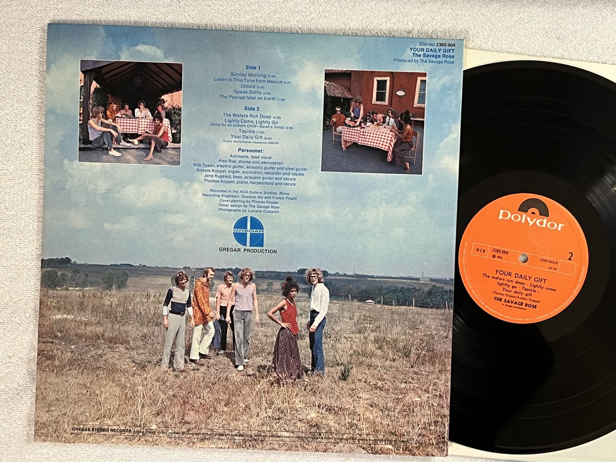 Omslagsbild för skivan THE SAVAGE ROSE Your Daily Gift LP -74 POLYDOR 2444 022