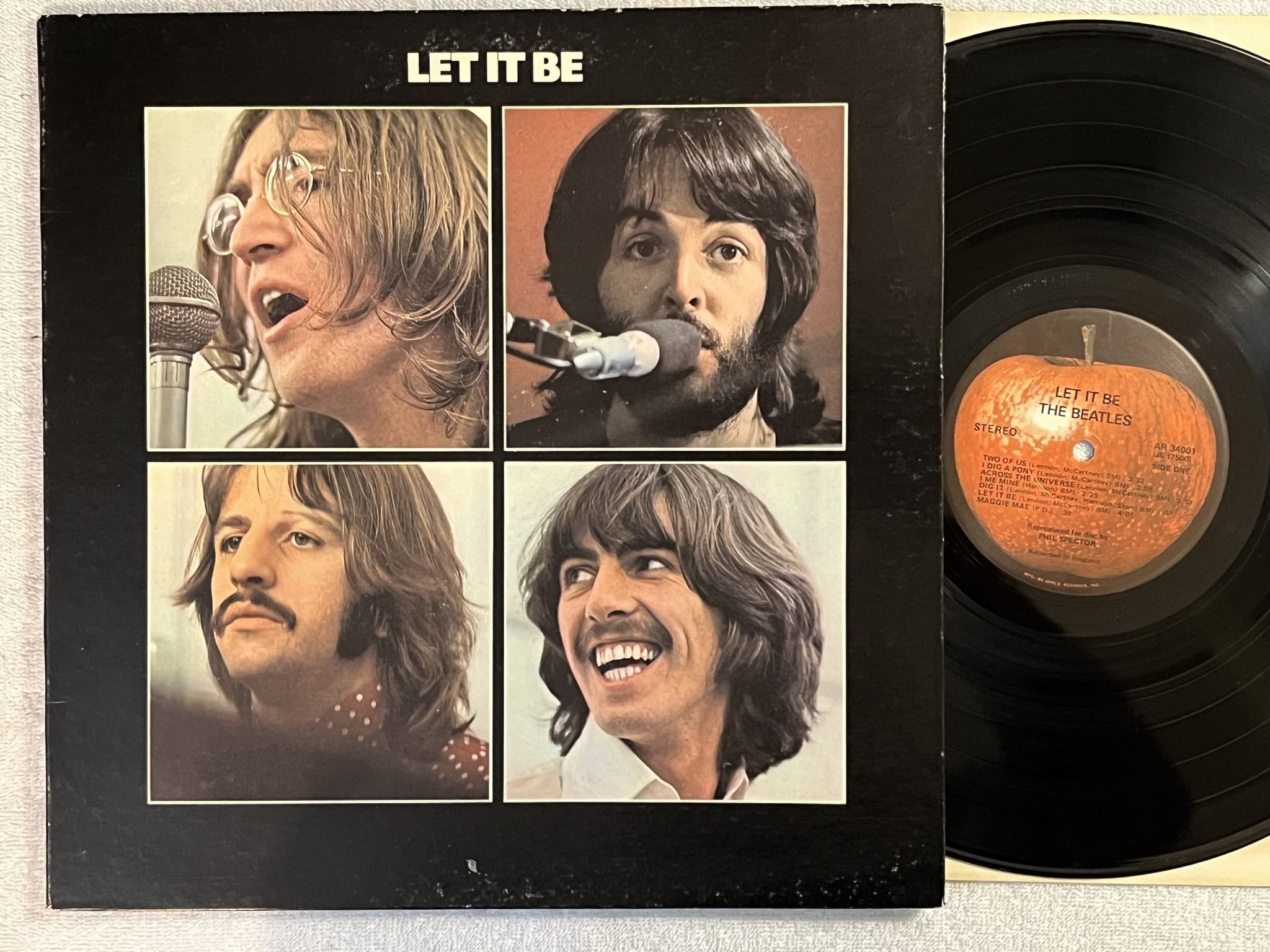 Omslagsbild för skivan THE BEATLES let it be LP US APPLE AR 34001