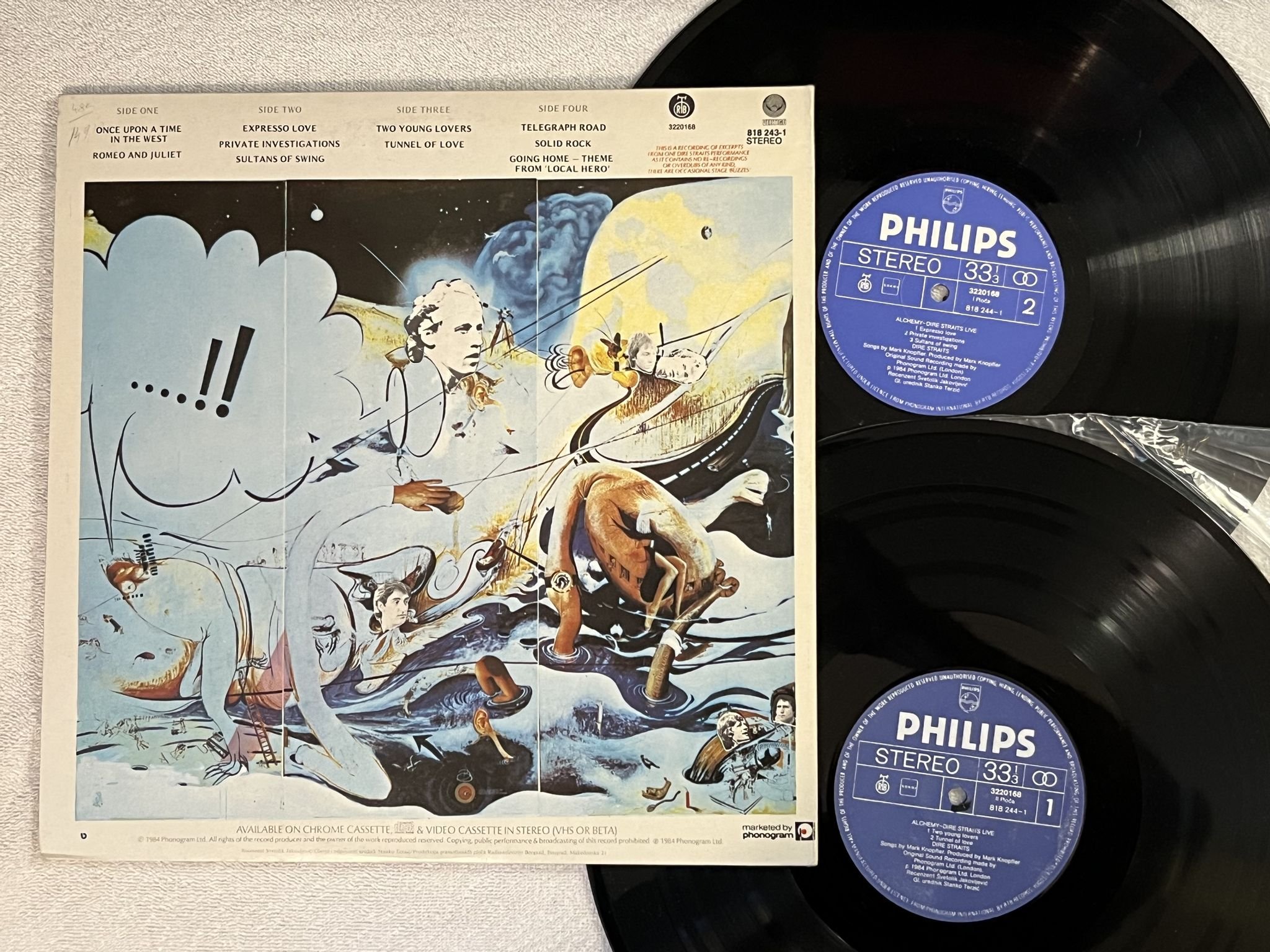 Omslagsbild för skivan DIRE STRAITS Alchemy 2xLP -84 Yugoslavia PGP RTB 3220168