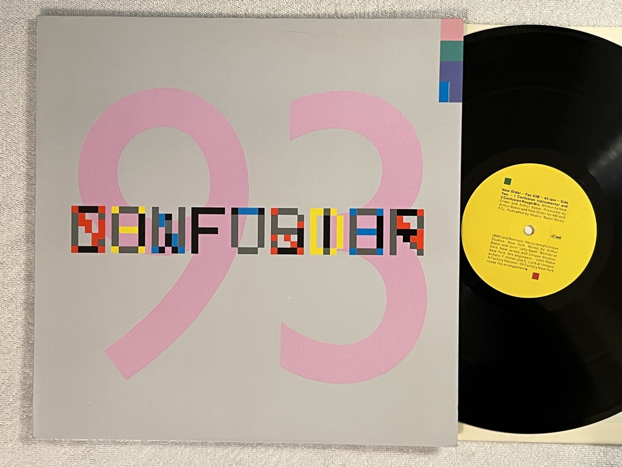 Omslagsbild för skivan NEW ORDER confusion 12" -83 FACTORY Fac 93