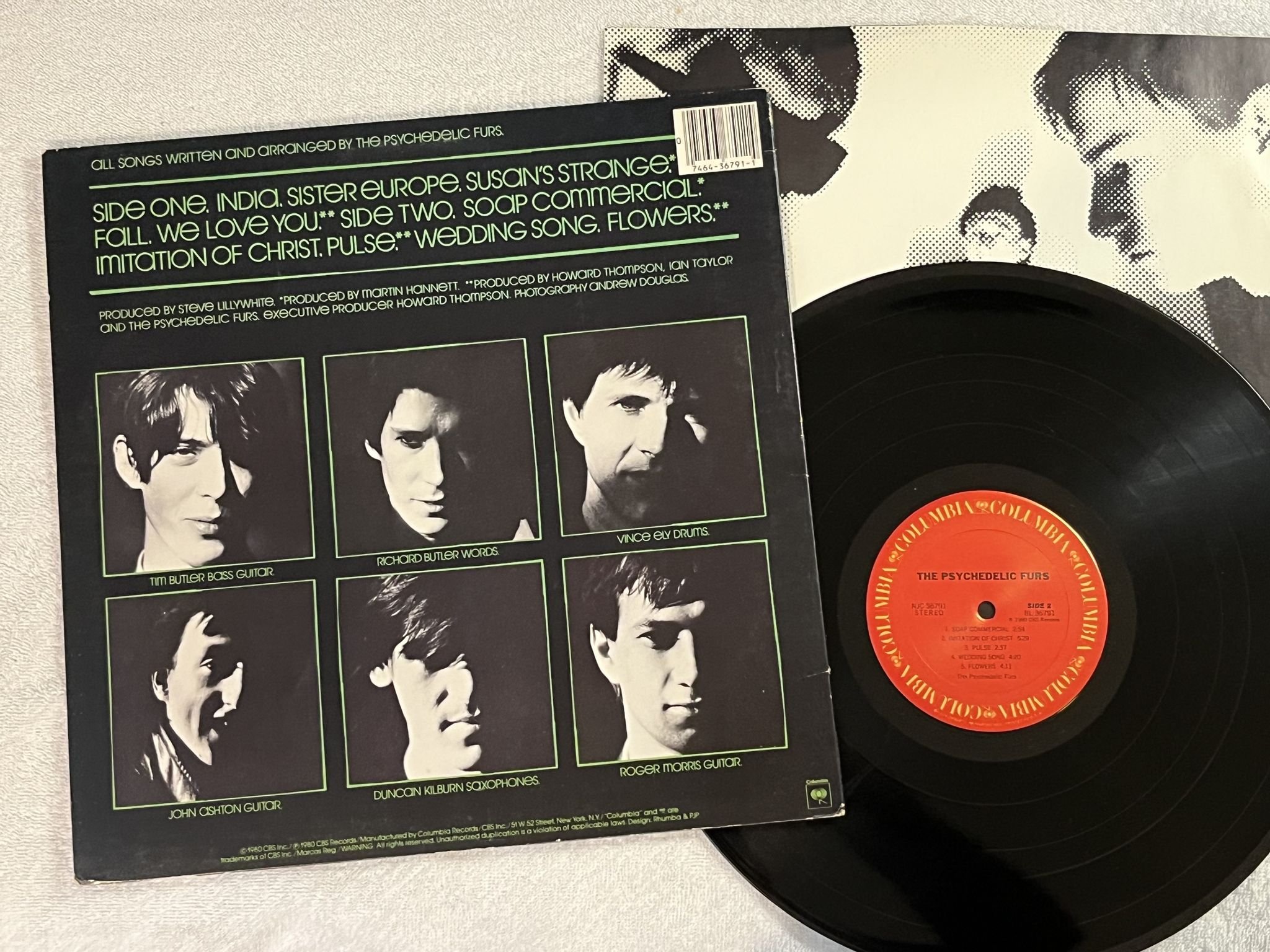 Omslagsbild för skivan THE PSYCHEDELIC FURS s/t LP -80 US COLUMBIA NJC 36791