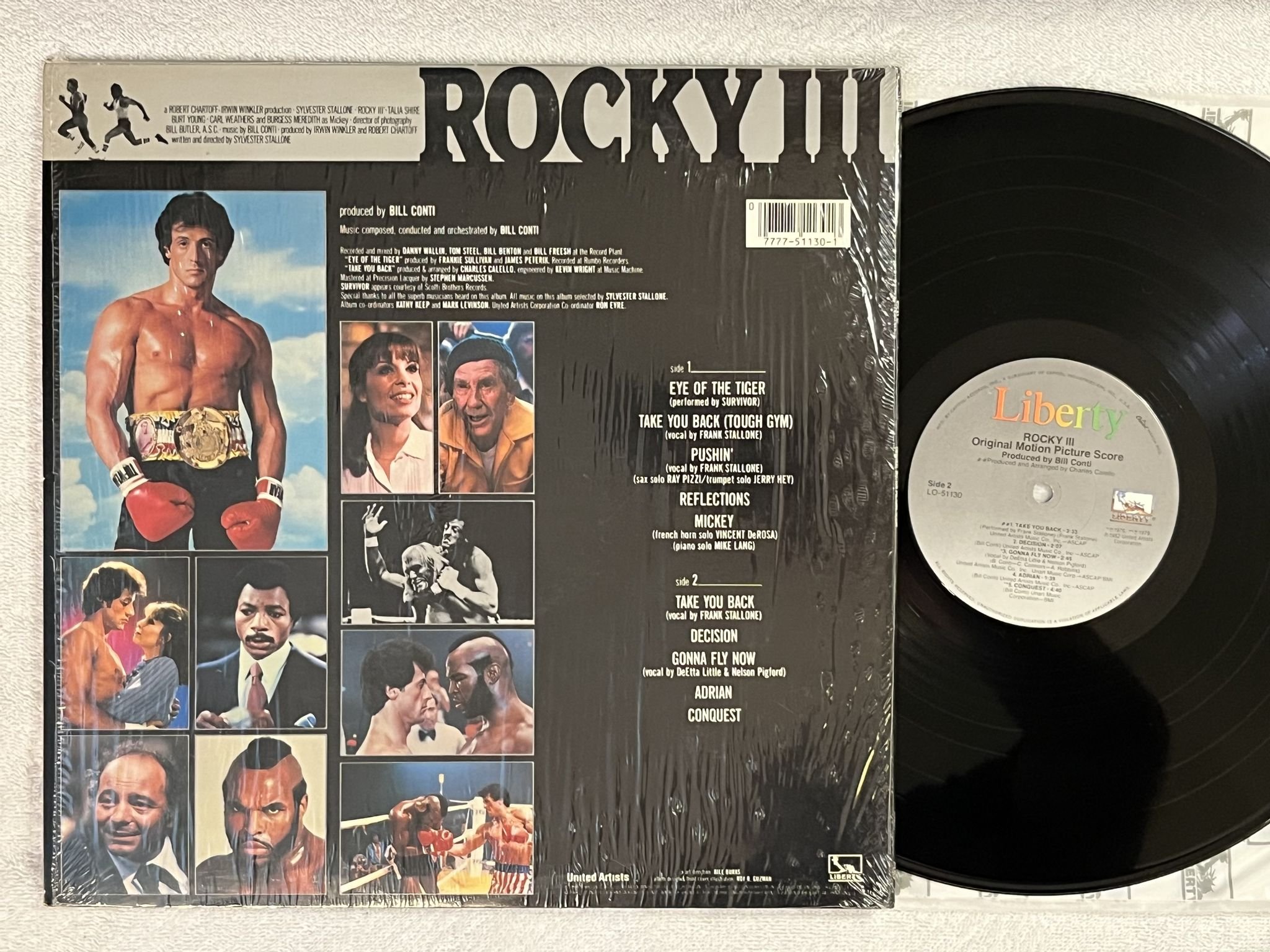 Omslagsbild för skivan BILL CONTI Rocky III LP -82 US liberty LO-51130