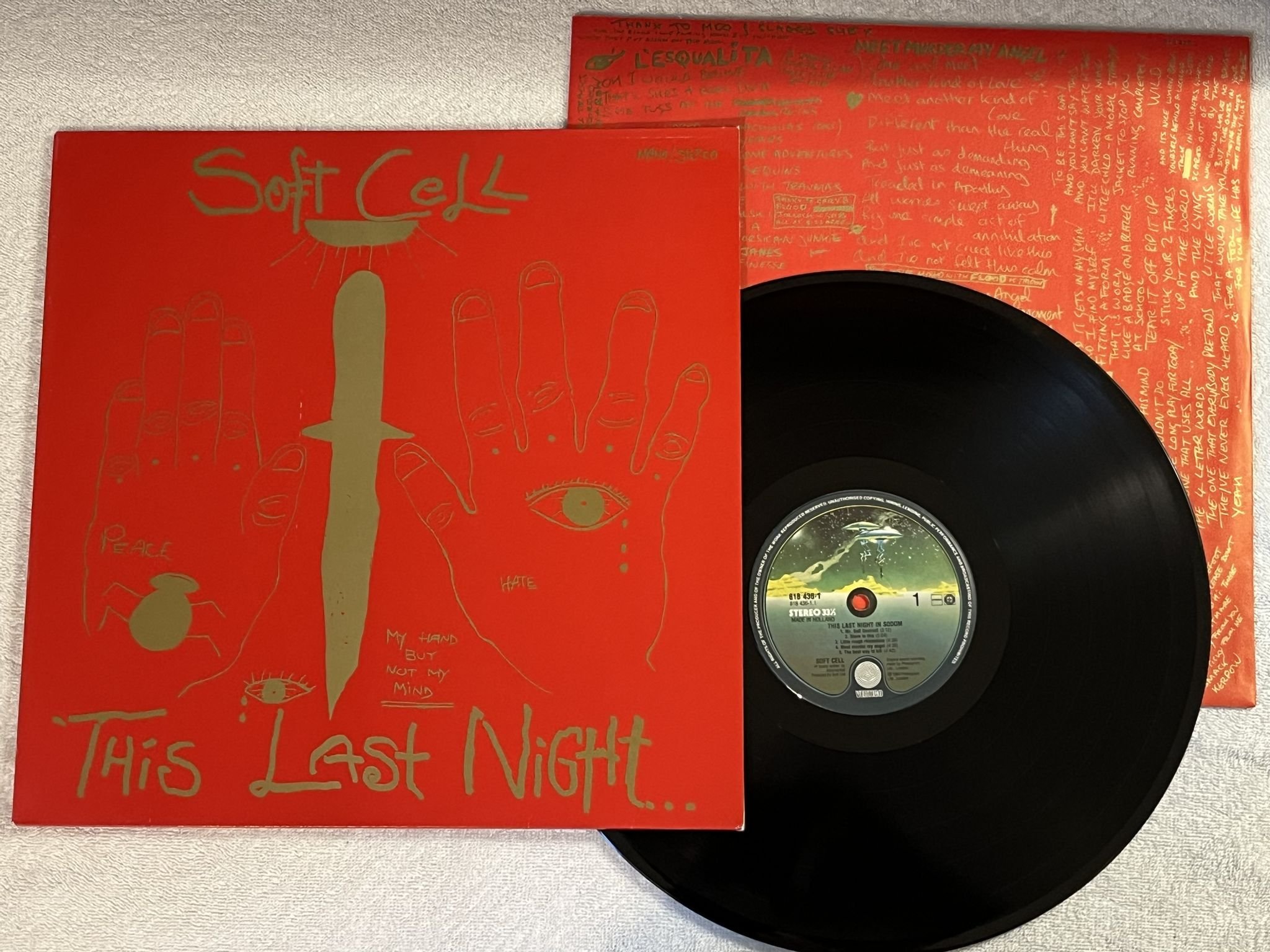 Omslagsbild för skivan SOFT CELL this last night LP -84 Hol VERTIGO 818 436-1