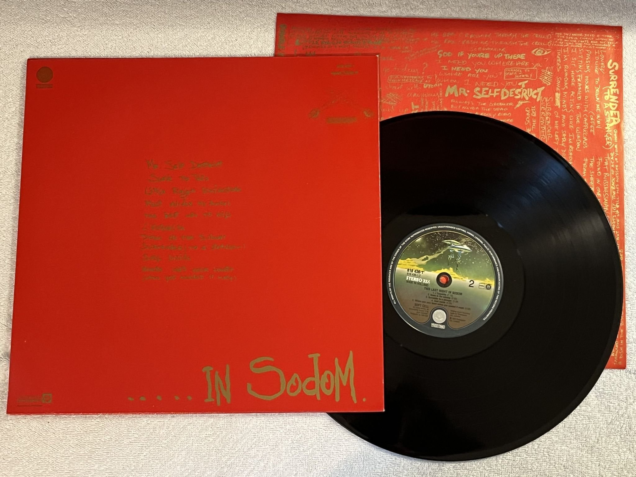 Omslagsbild för skivan SOFT CELL this last night LP -84 Hol VERTIGO 818 436-1