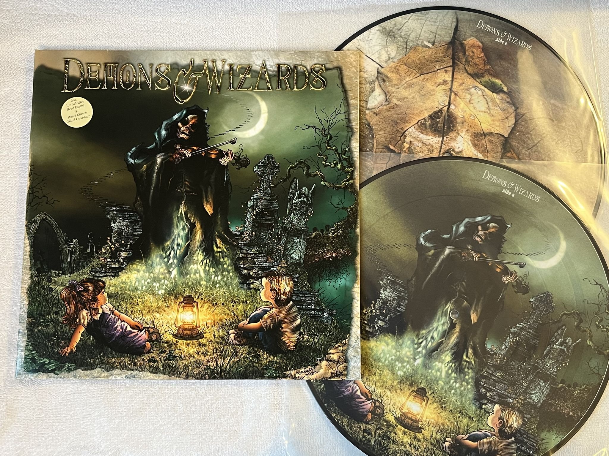 Omslagsbild för skivan DEMONS & WIZARDS s/t 2xLP -99 Ger STEAMHAMMER SPV 089-21711 2LP