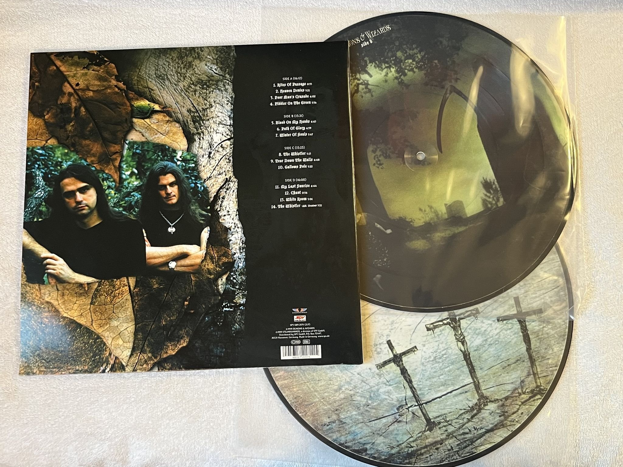 Omslagsbild för skivan DEMONS & WIZARDS s/t 2xLP -99 Ger STEAMHAMMER SPV 089-21711 2LP