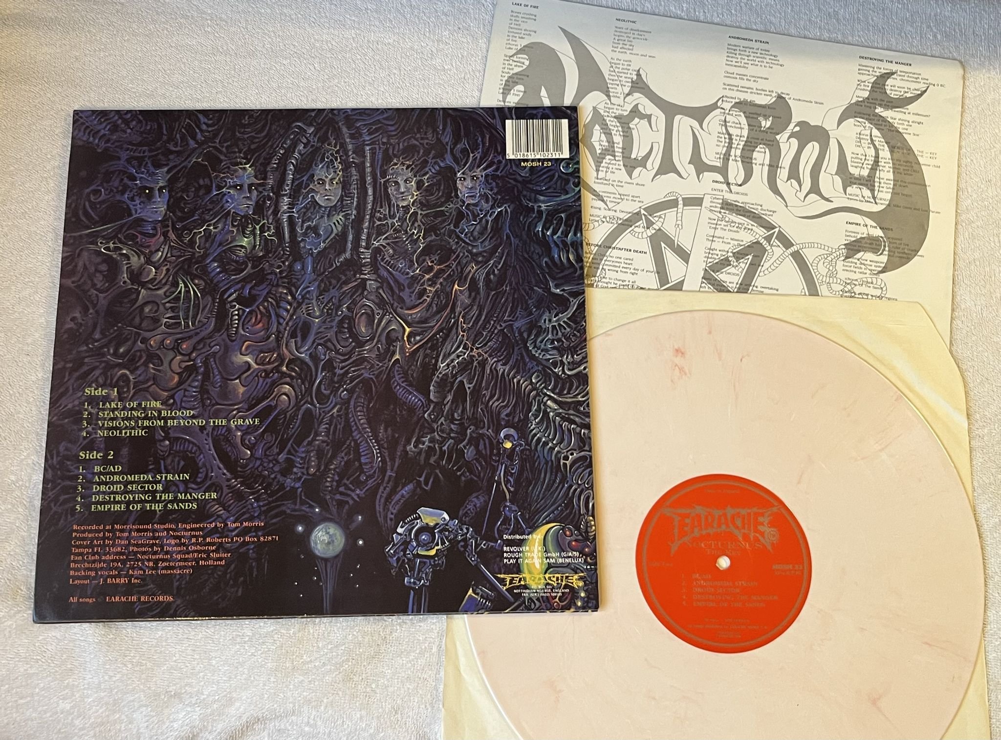 Omslagsbild för skivan NOCTURNUS the key LP -91 UK EARACHE MOSH 23 *** Death Metal ***