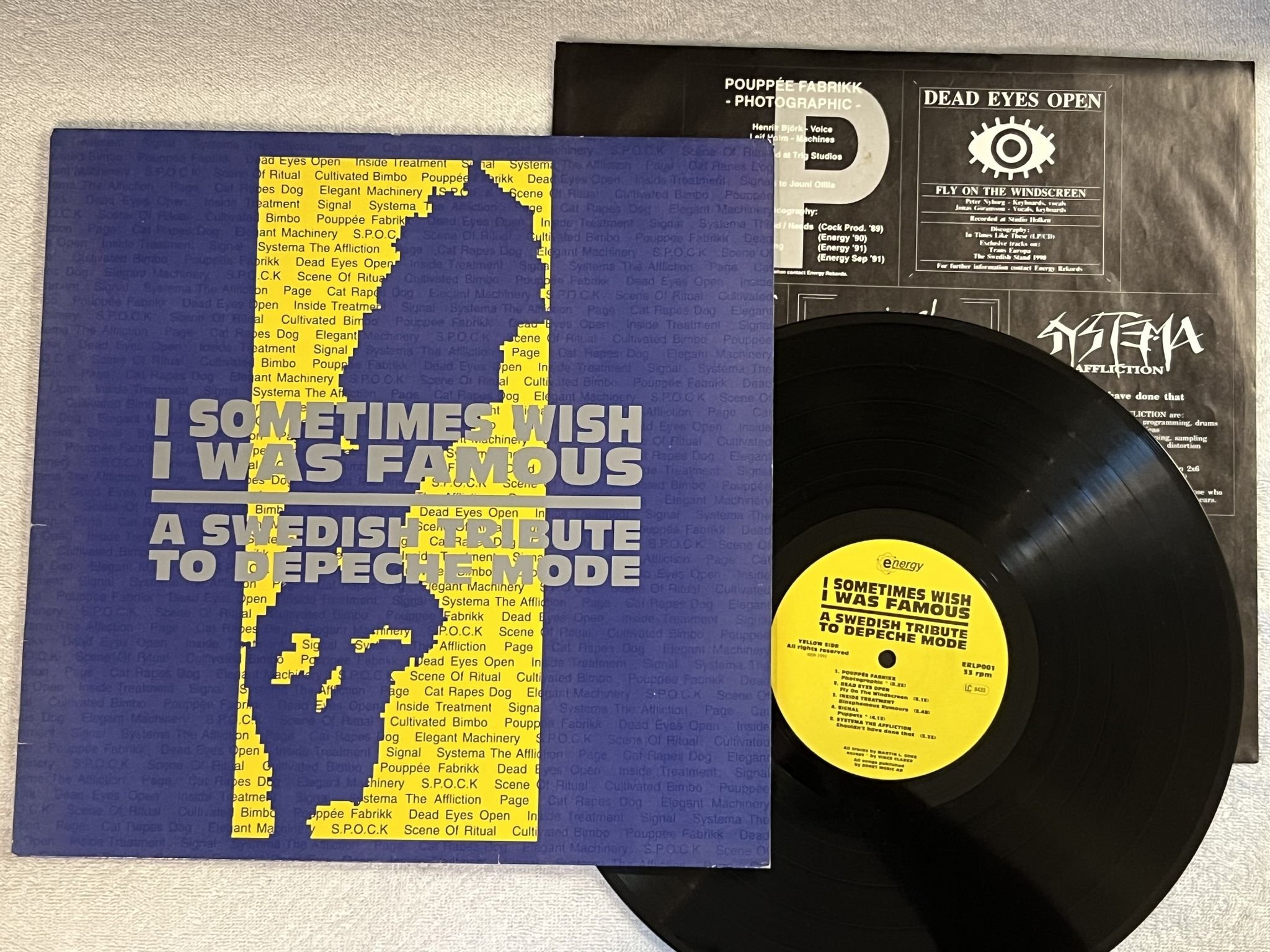 Omslagsbild för skivan V/A A Swedish Tribute To Depeche Mode LP -91 Swe ENERGY ERLP 001