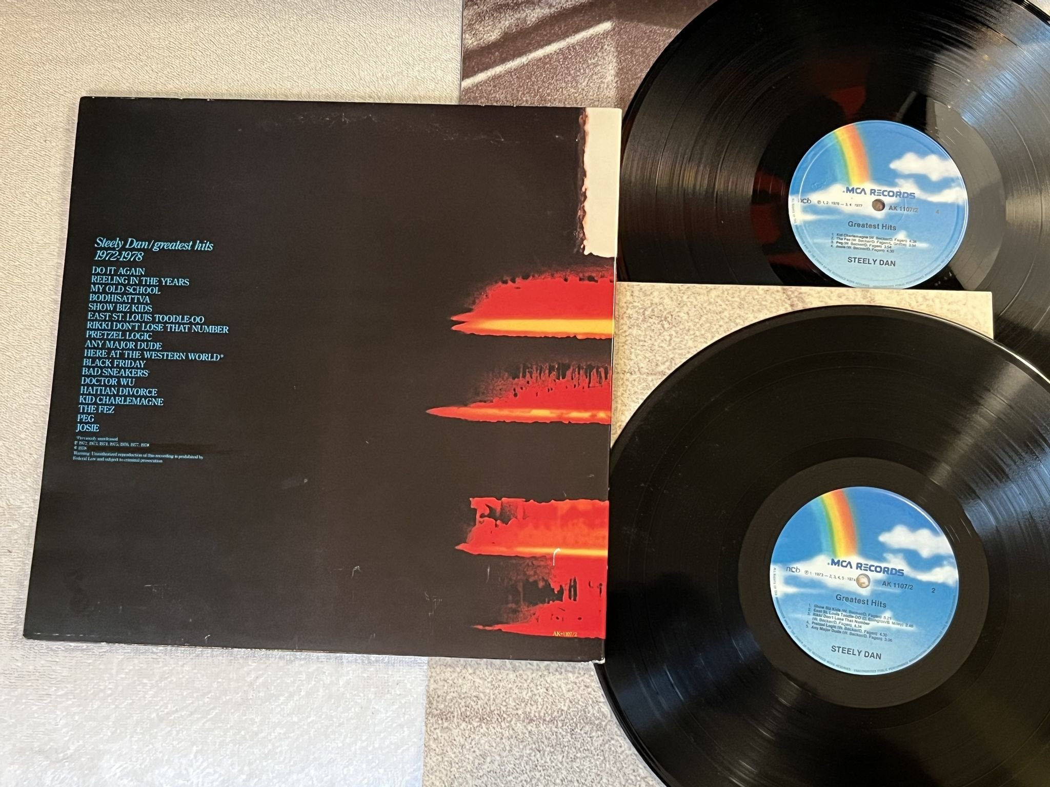 Omslagsbild för skivan STEELY DAN greatest hits 2xLP re ncb MCA AK 1107
