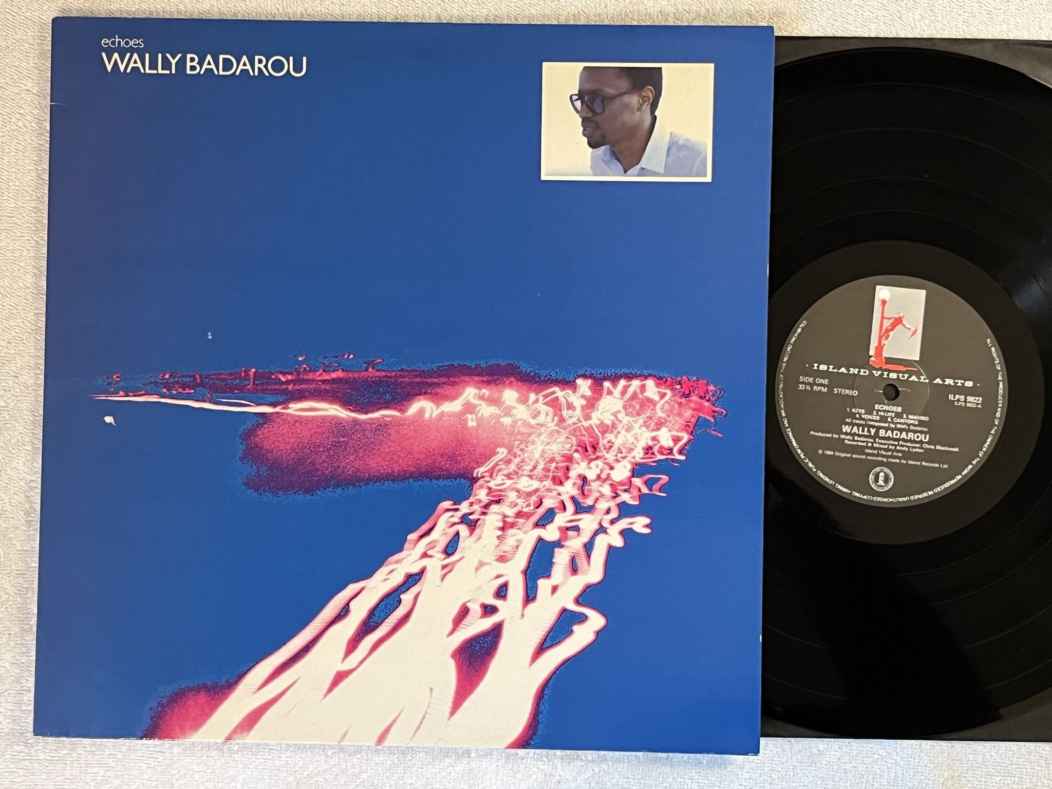 Omslagsbild för skivan WALLY BADAROU Echoes LP -84 UK ISLAND ILPS 9822