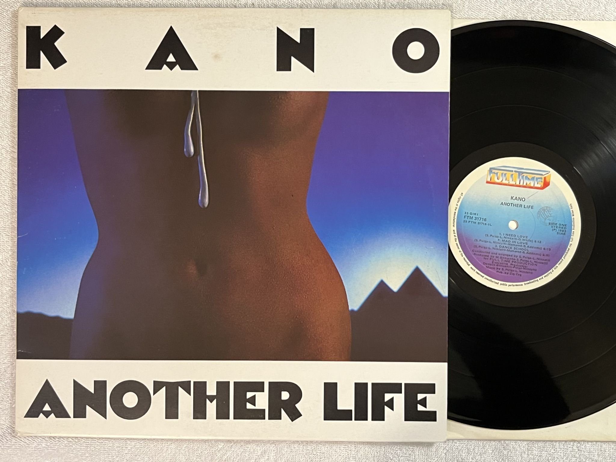 Omslagsbild för skivan KANO Another Life LP -83 Italy FULL TIME FTM 31716 *** ITALO DISCO ***