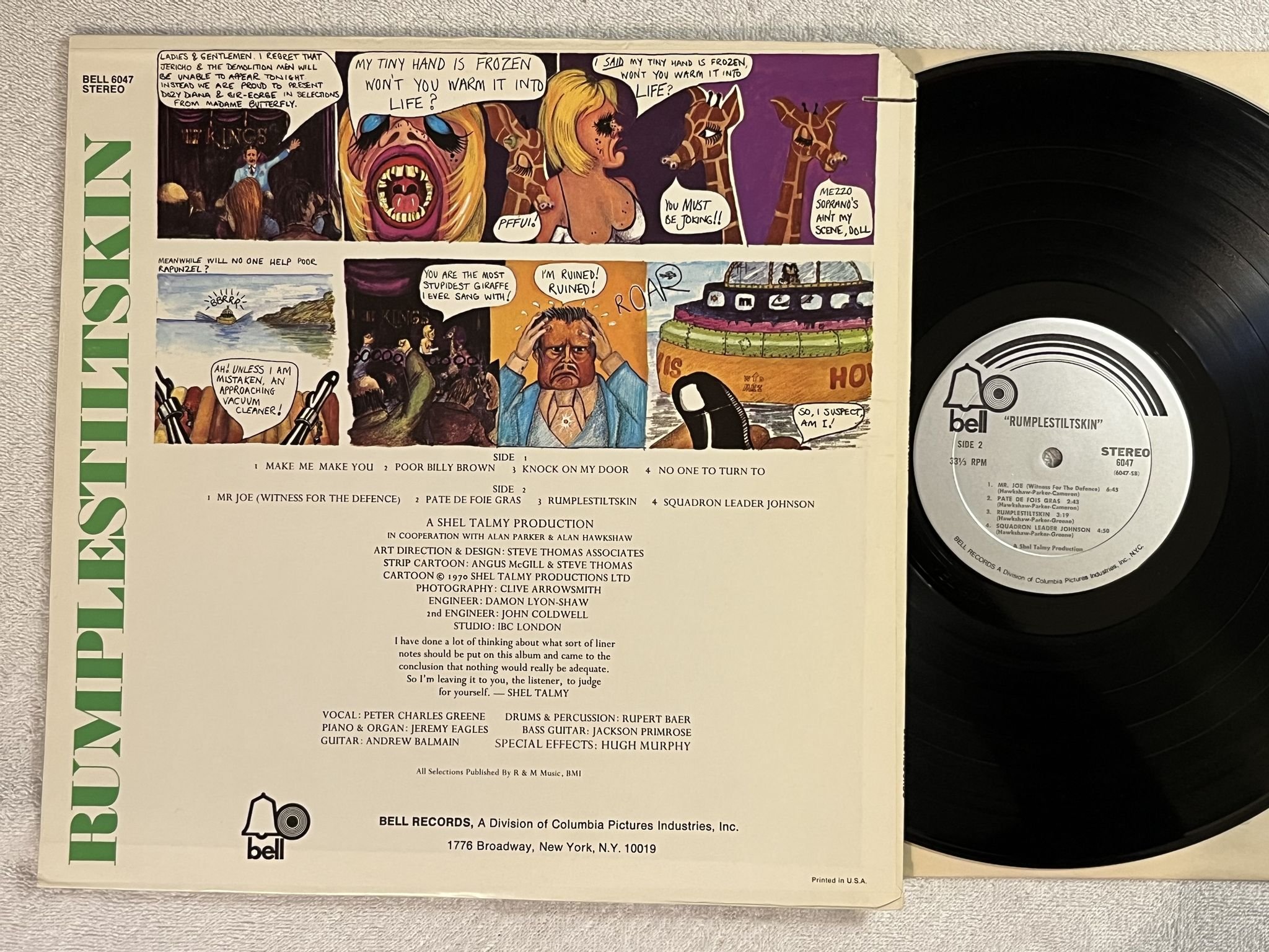 Omslagsbild för skivan RUMPLESTILTSKIN s/t LP -70 US BELL 6047 *** HARD PROG ***