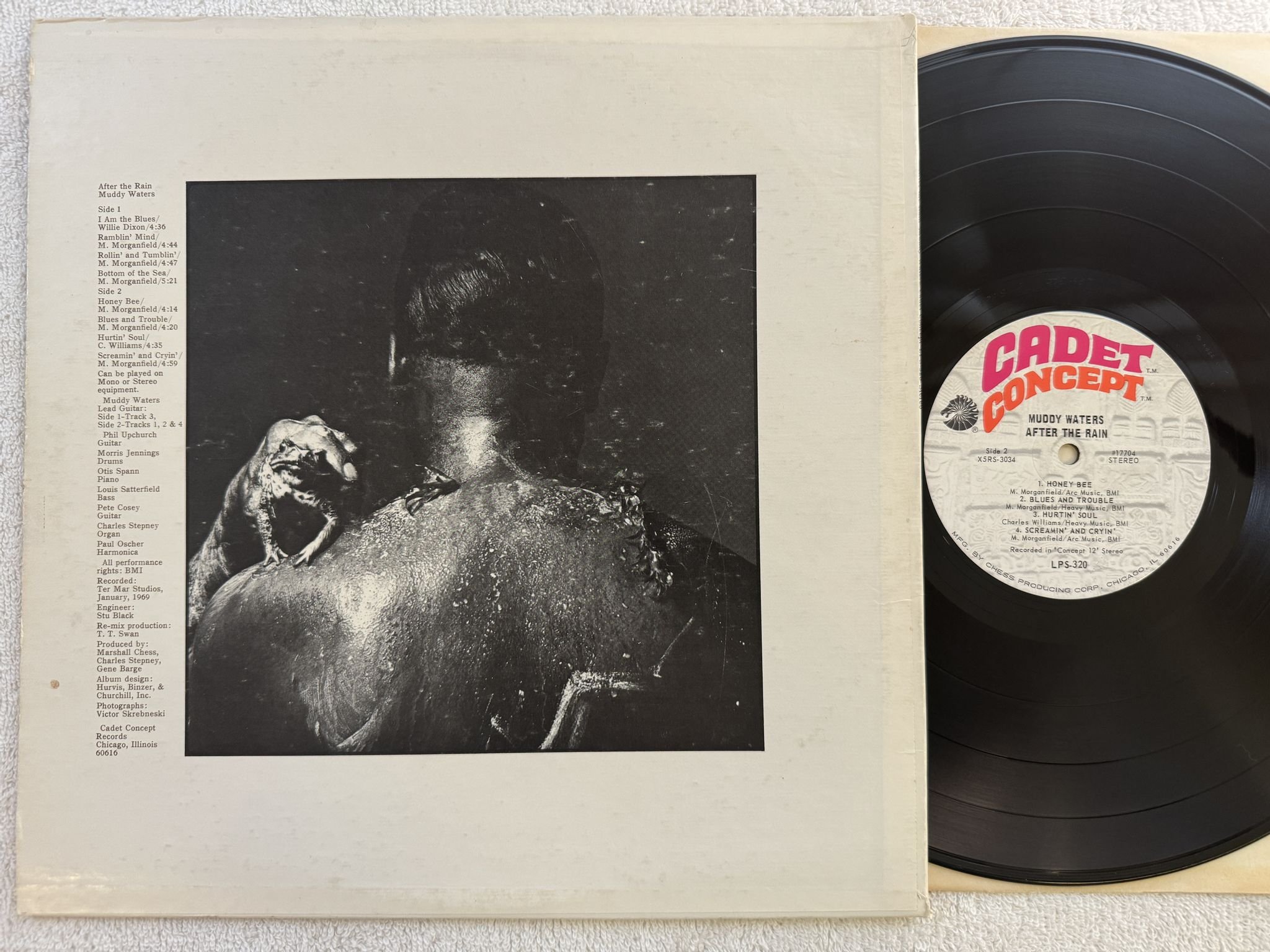 Omslagsbild för skivan MUDDY WATERS After The Rain LP -69 US cadet concept LPS 320