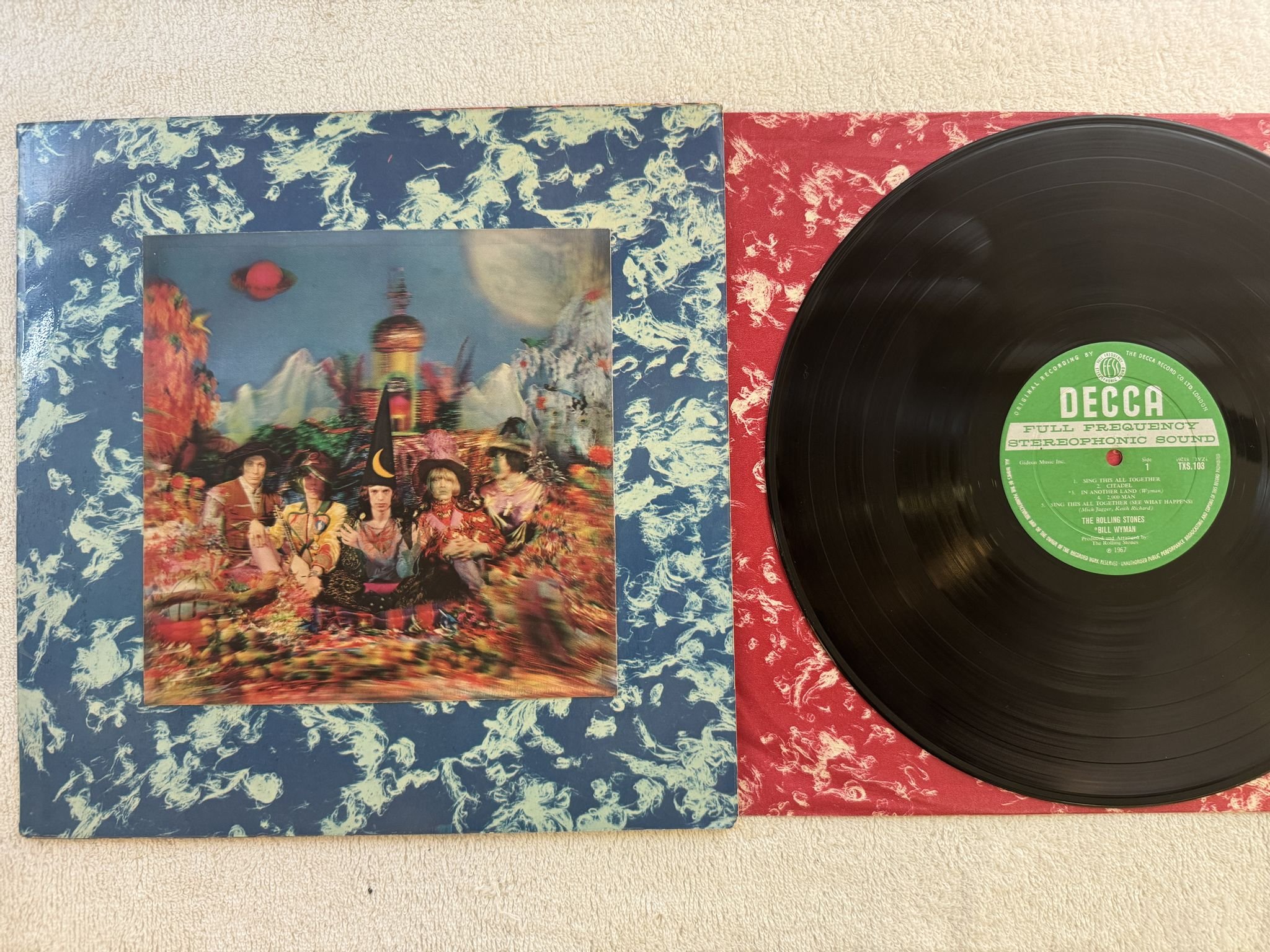 Omslagsbild för skivan THE ROLLING STONES Their Satanic Majesties Request LP -67 UK DECCA TXS 103