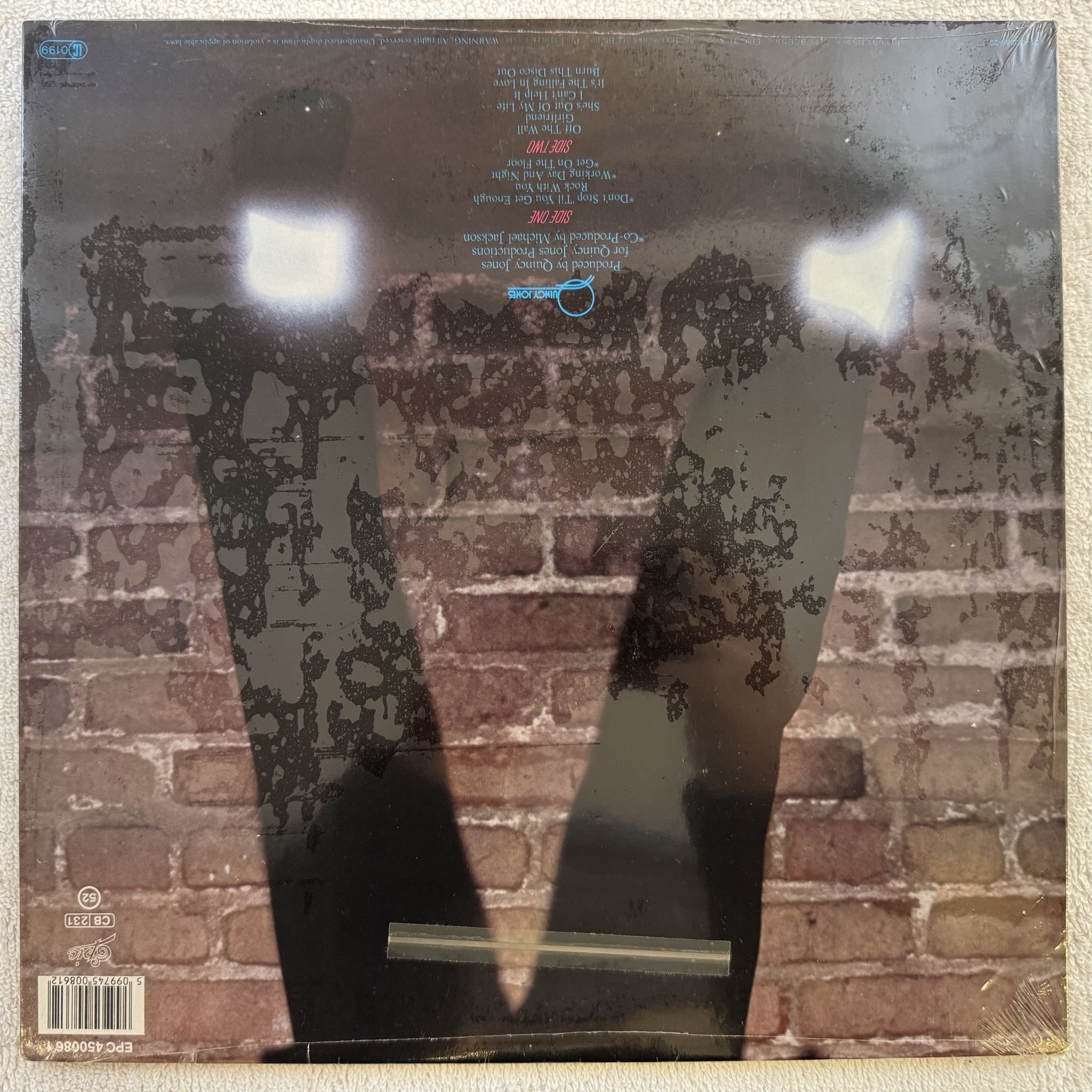 Omslagsbild för skivan MICHAEL JACKSON off the wall LP re -86 EPIC EPC 4500861 ** Still Sealed **