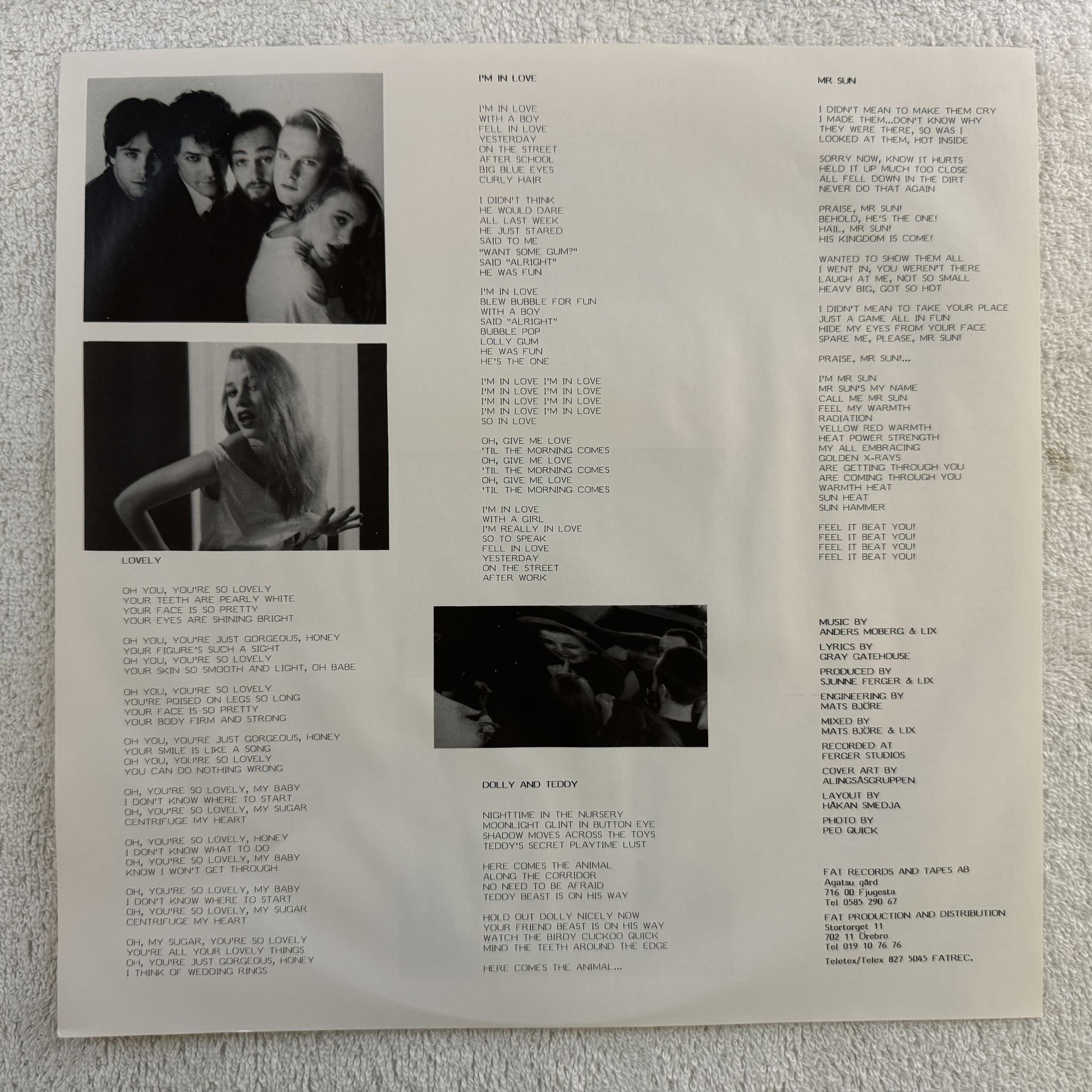 Omslagsbild för skivan LIX s/t LP -84 Swe FAT RECORDS & TAPES FAT 003