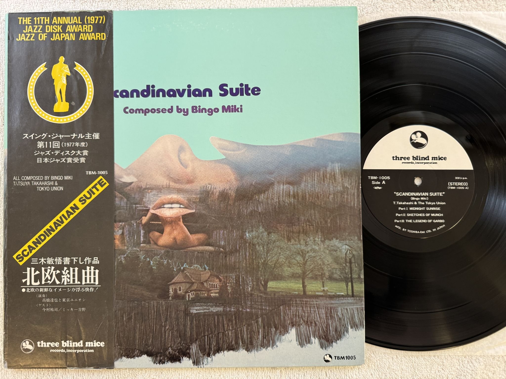 Omslagsbild för skivan T TAKAHASHI & THE TOKYO UNION Scandinavian suite LP Japan TBM-1005