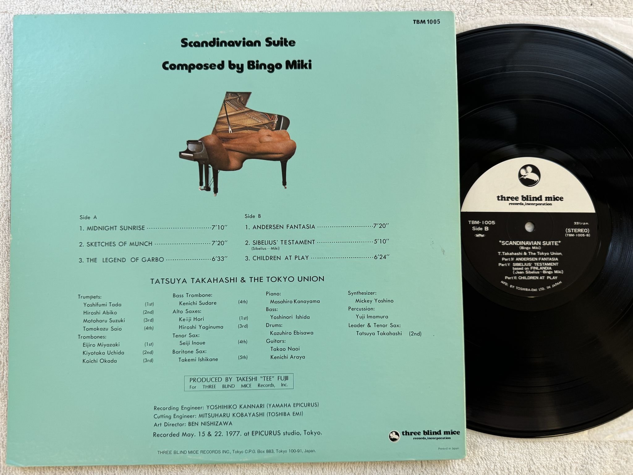 Omslagsbild för skivan T TAKAHASHI & THE TOKYO UNION Scandinavian suite LP Japan TBM-1005