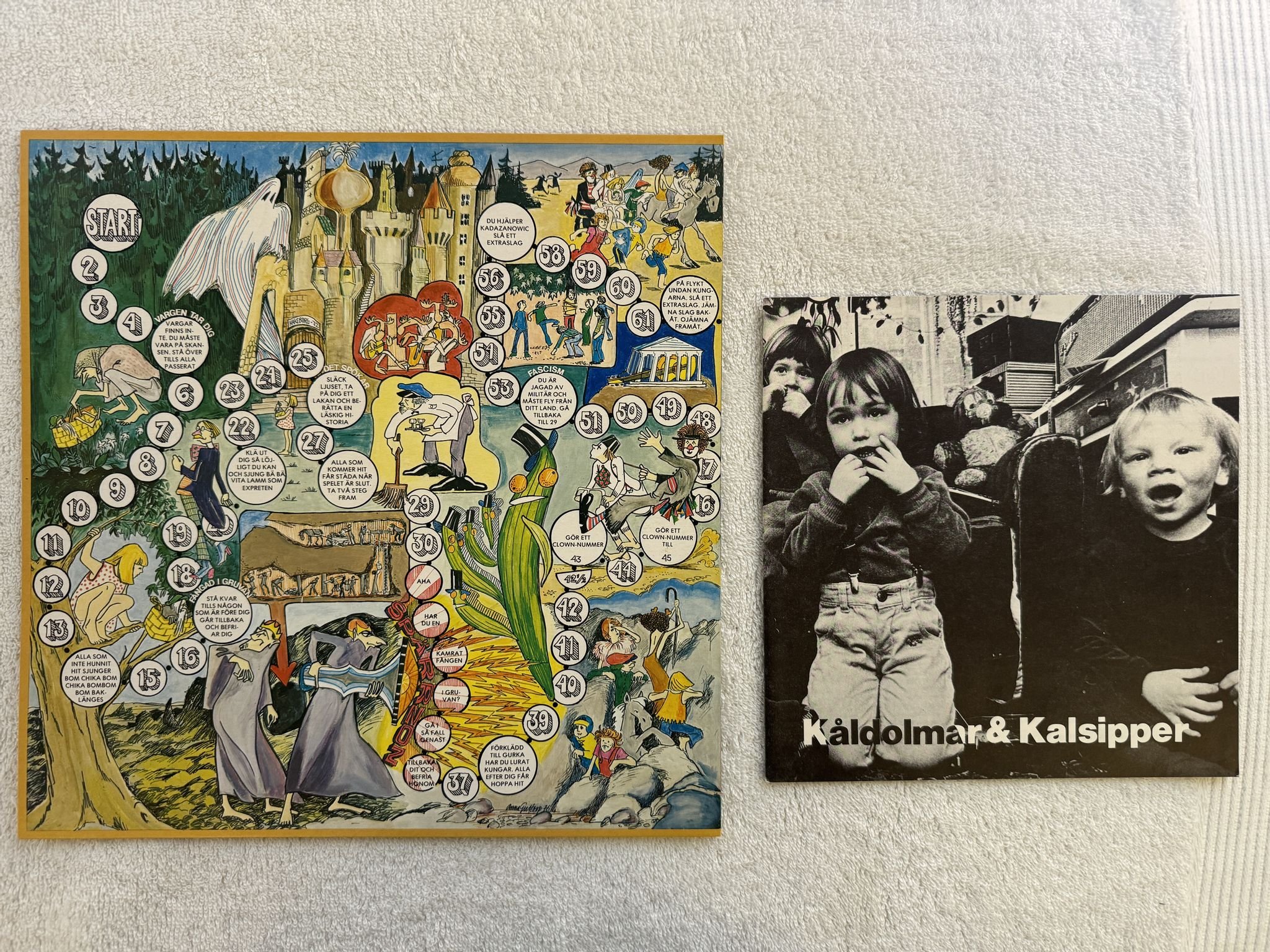 Omslagsbild för skivan NATIONALTEATERN kåldolmar & Kalsipper 2xLP -76 Swe MNW 64P ** SPELPLAN **