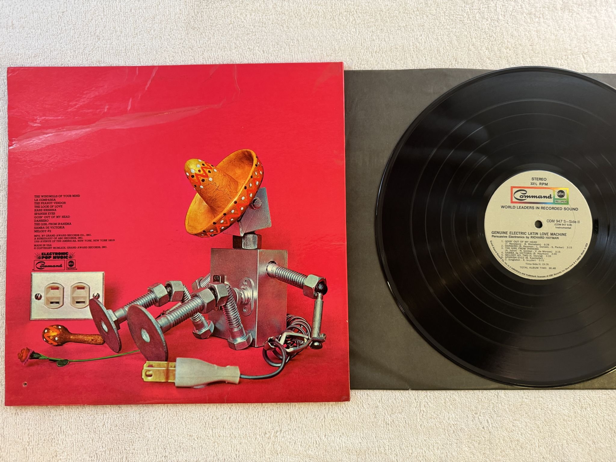 Omslagsbild för skivan RICHARD HAYMAN genuine electric latin love machine LP -69 US COMMAND COM 947 S