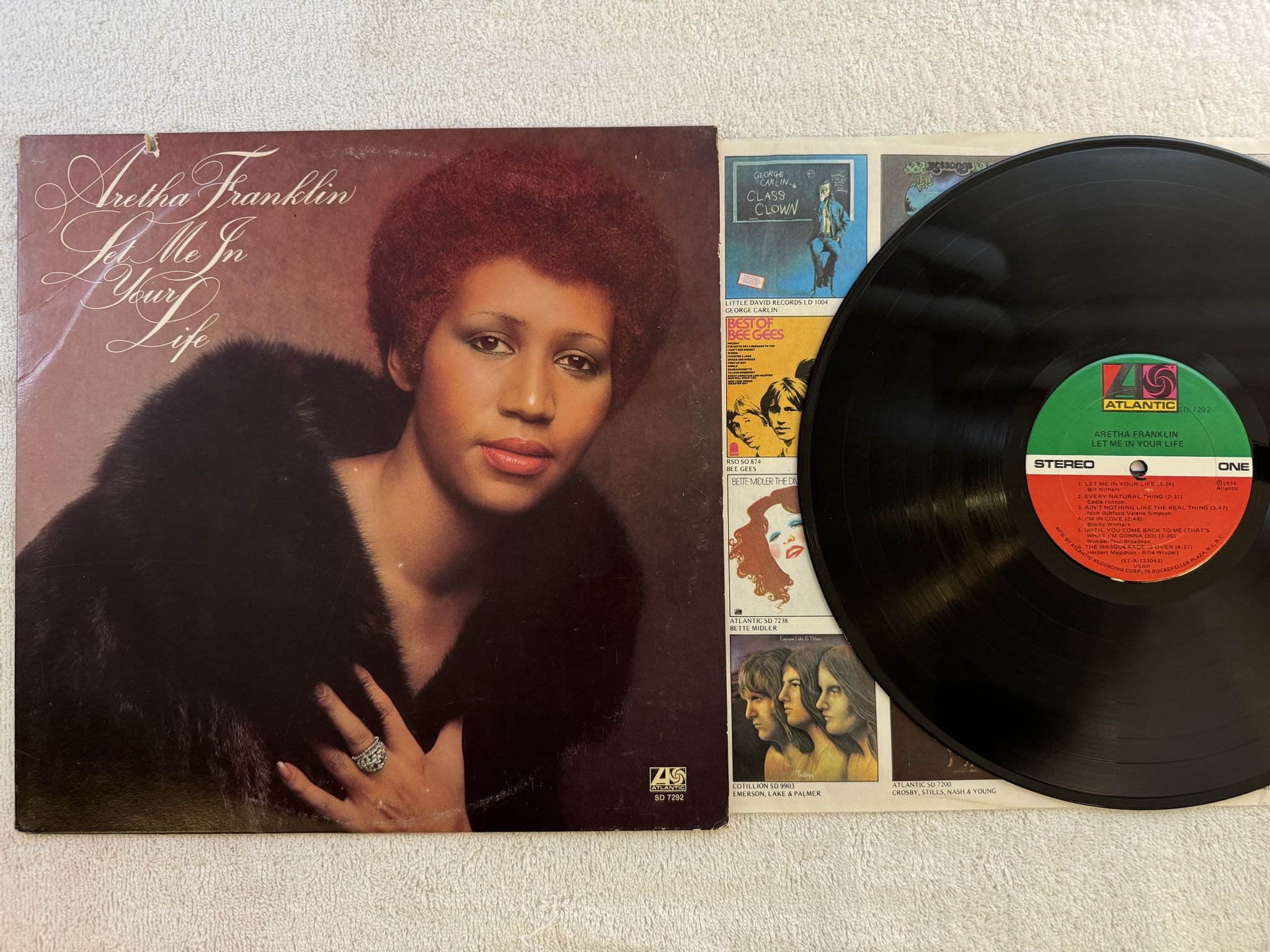 Omslagsbild för skivan ARETHA FRANKLIN let me in your life LP -74 US ATLANTIC SD 7292