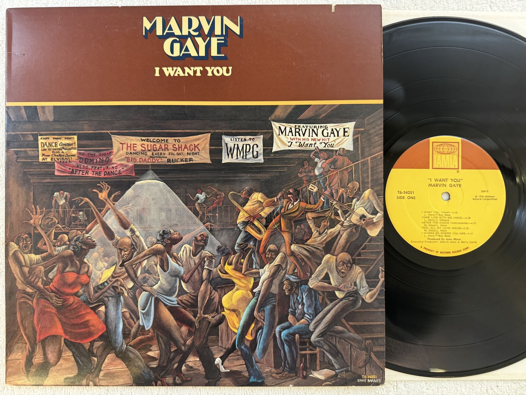 Omslagsbild för skivan MARVIN GAYE I want you LP -76 US MOTOWN T6-342S1