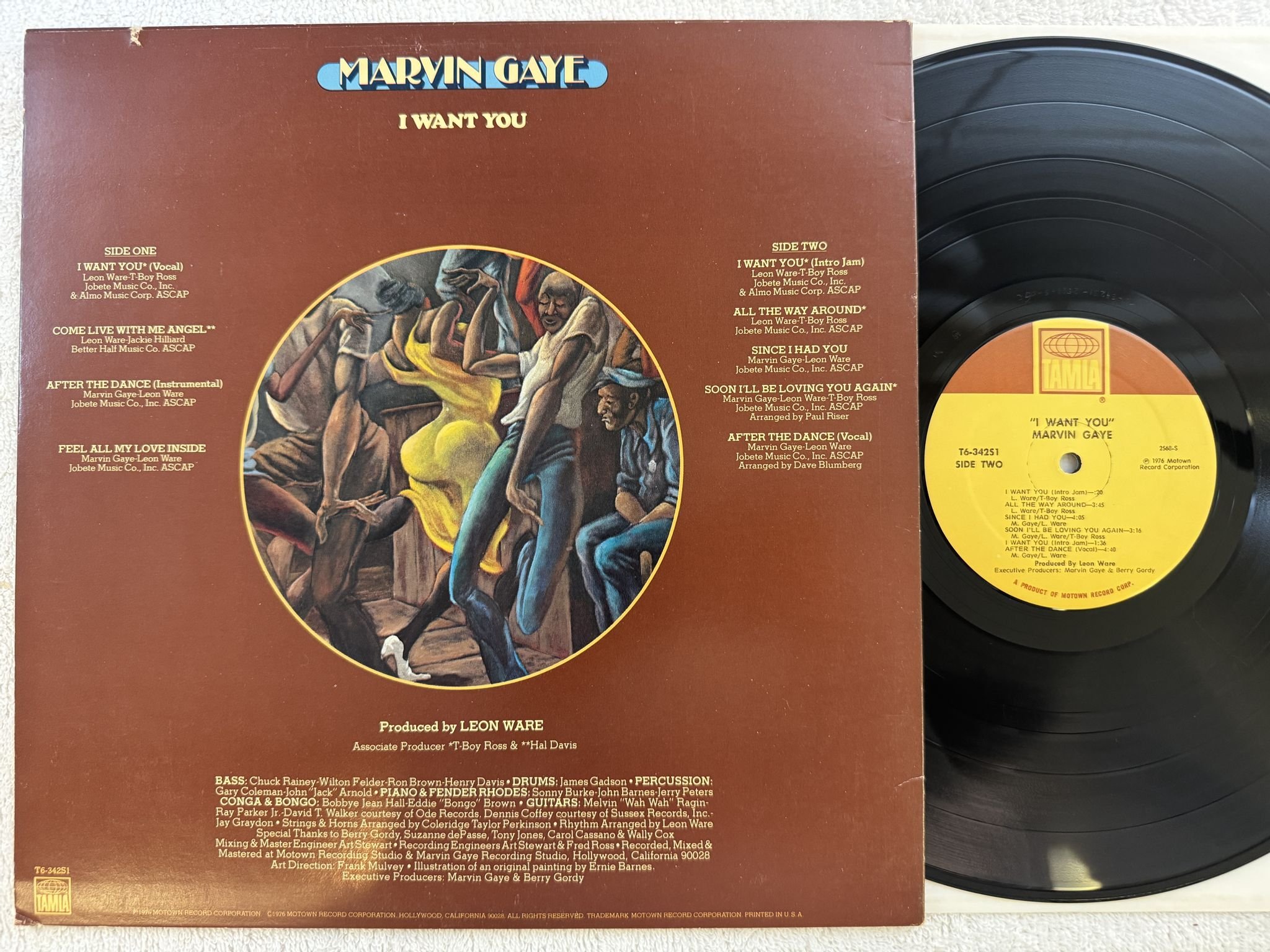 Omslagsbild för skivan MARVIN GAYE I want you LP -76 US MOTOWN T6-342S1