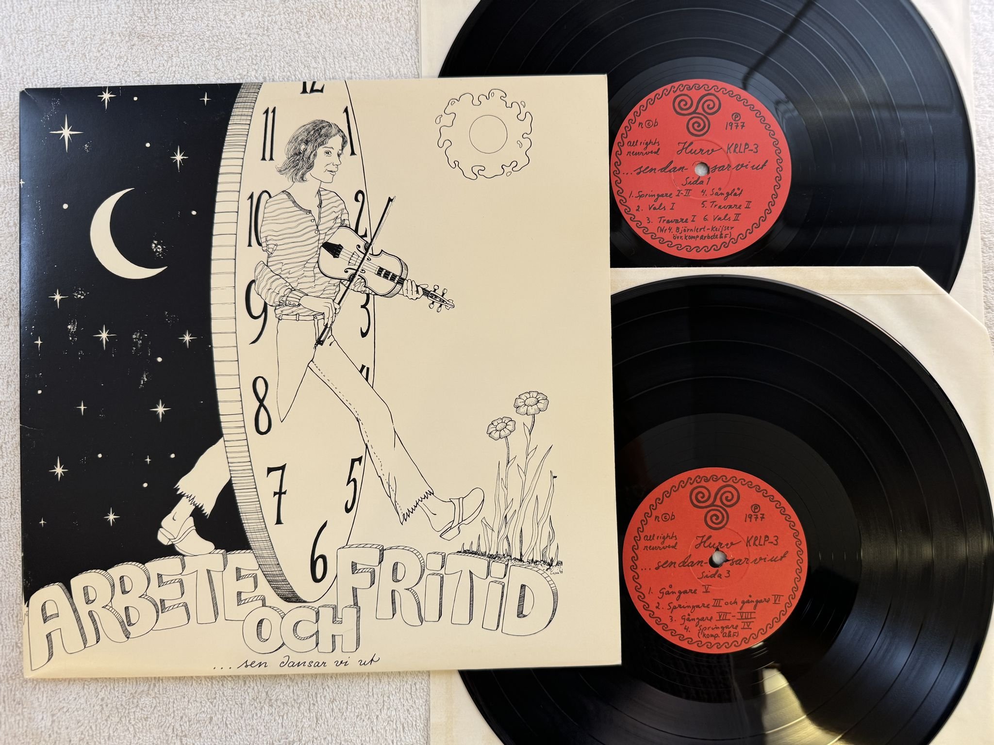 Omslagsbild för skivan ARBETE OCH FRITID ...sen dansar vi ut 2xLP -77 HURV KRLP-3
