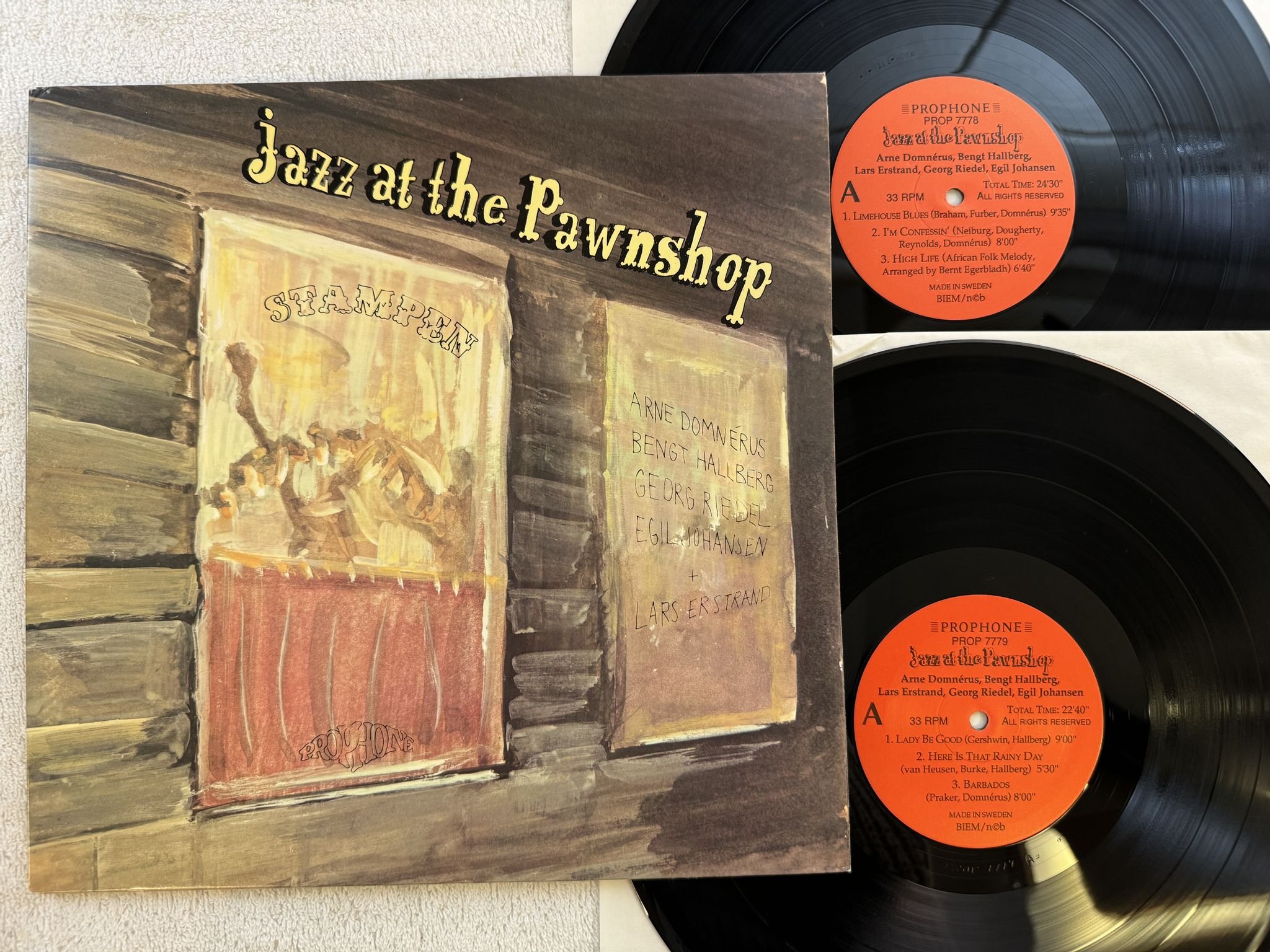 Omslagsbild för skivan ARNE DOMNERUS jazz at the pawnshop 2xLP PROPHONE PROP 7779