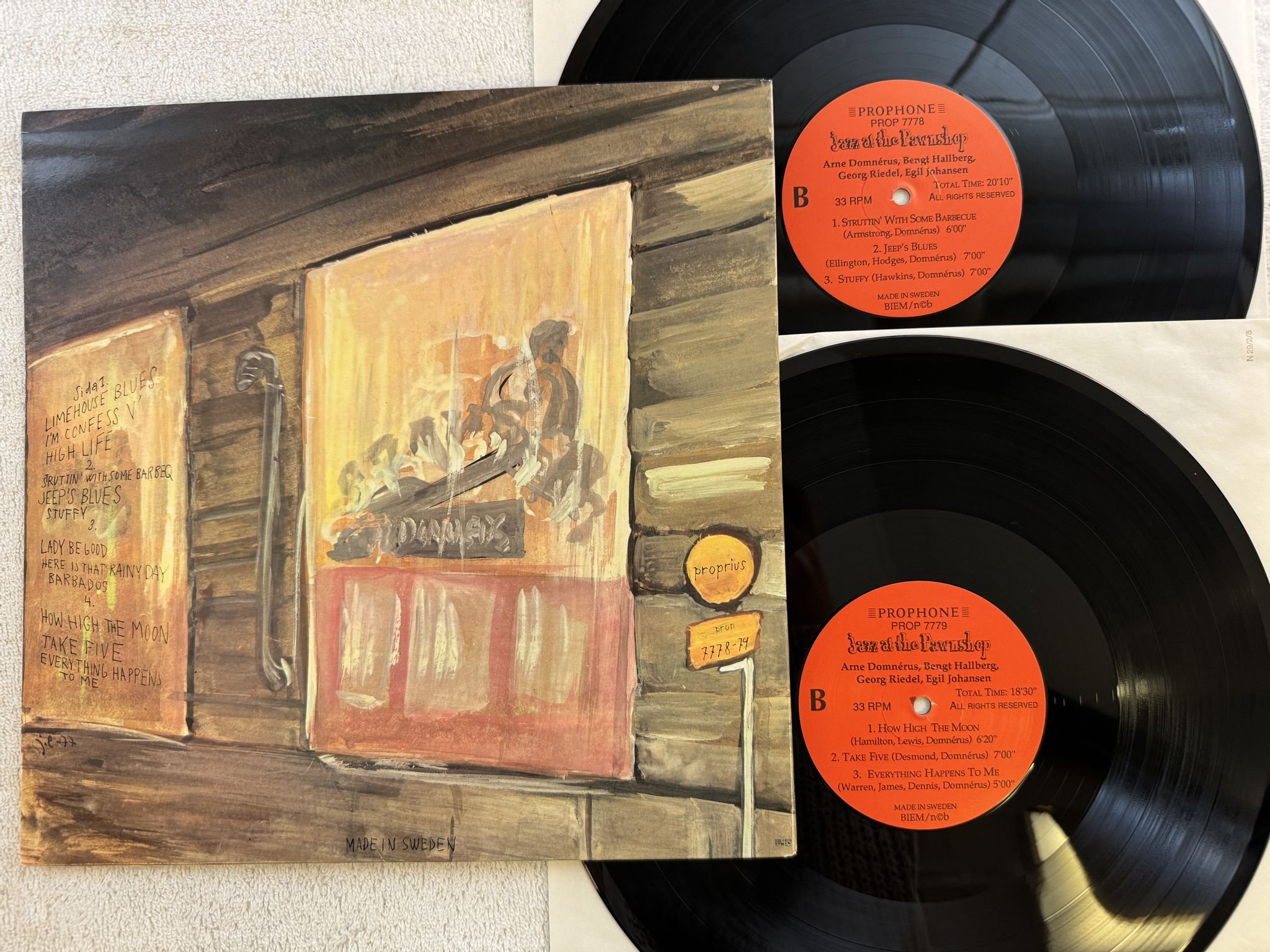 Omslagsbild för skivan ARNE DOMNERUS jazz at the pawnshop 2xLP PROPHONE PROP 7779