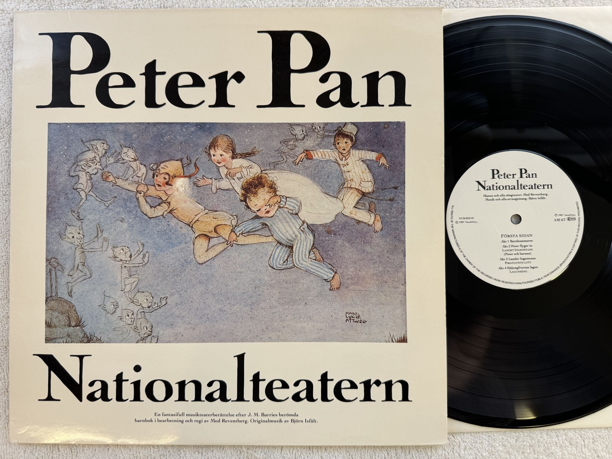 Omslagsbild för skivan NATIONALTEATERN Peter Pan LP -87 Swe AMALTHEA AM-67